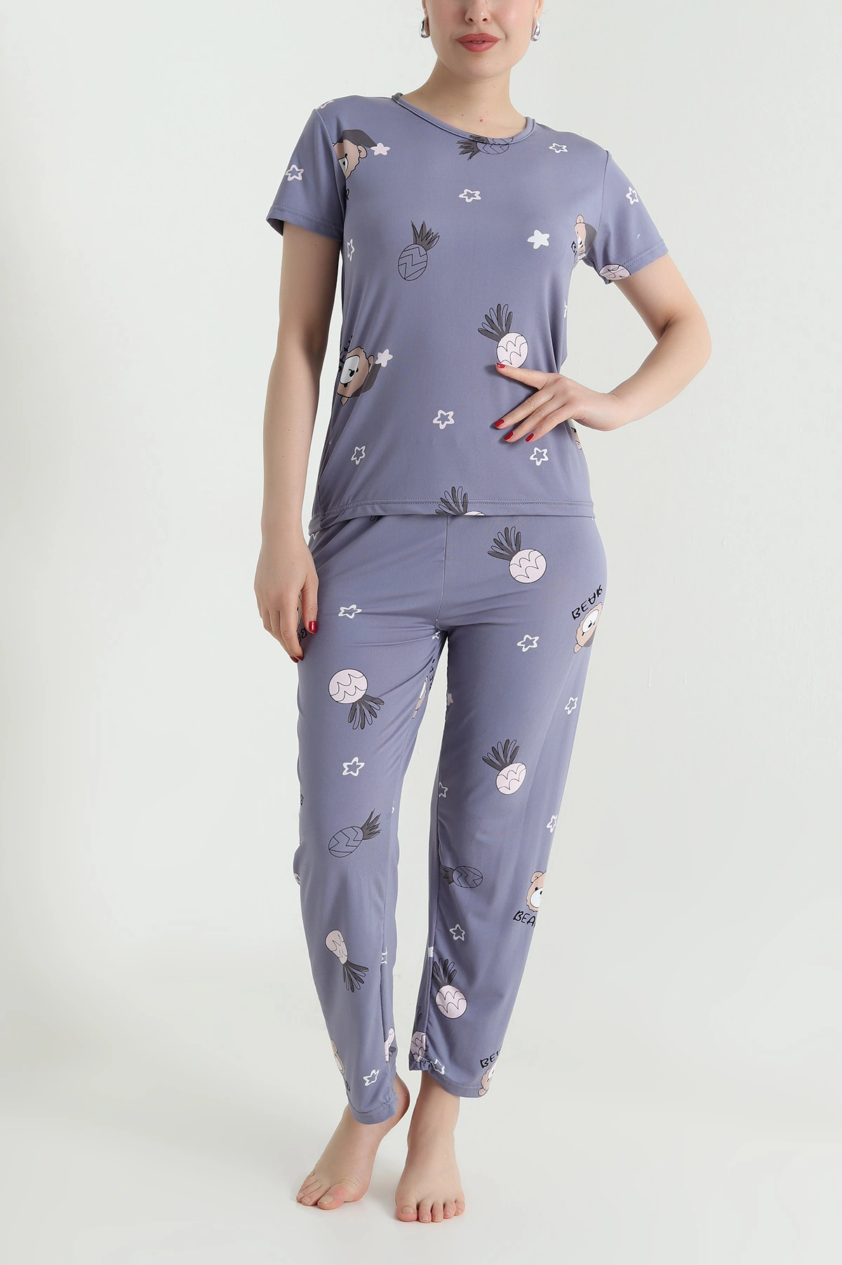 Antrasit Milan Kadın Pijama Takımı 466492