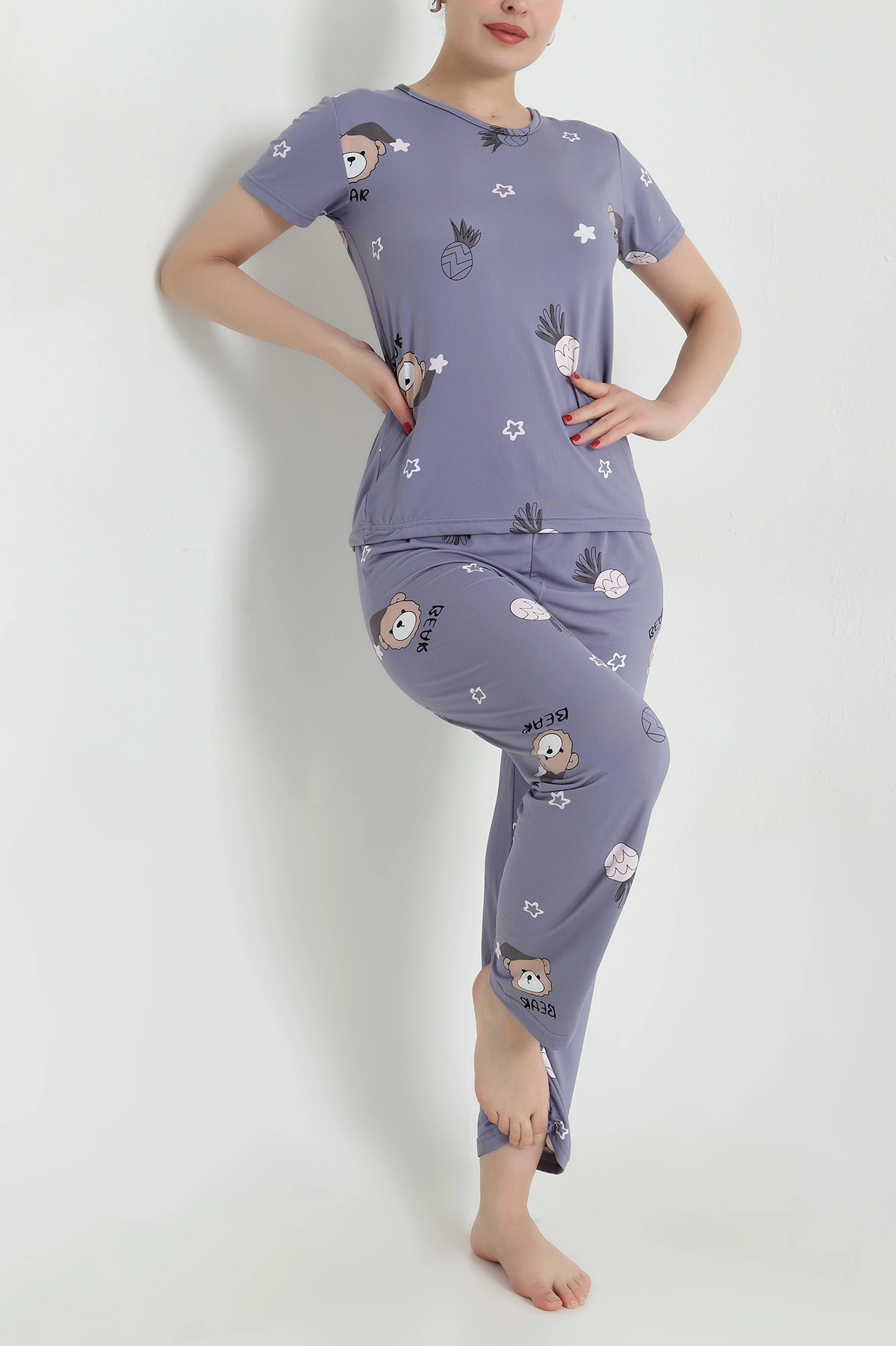 Antrasit Milan Kadın Pijama Takımı 466492