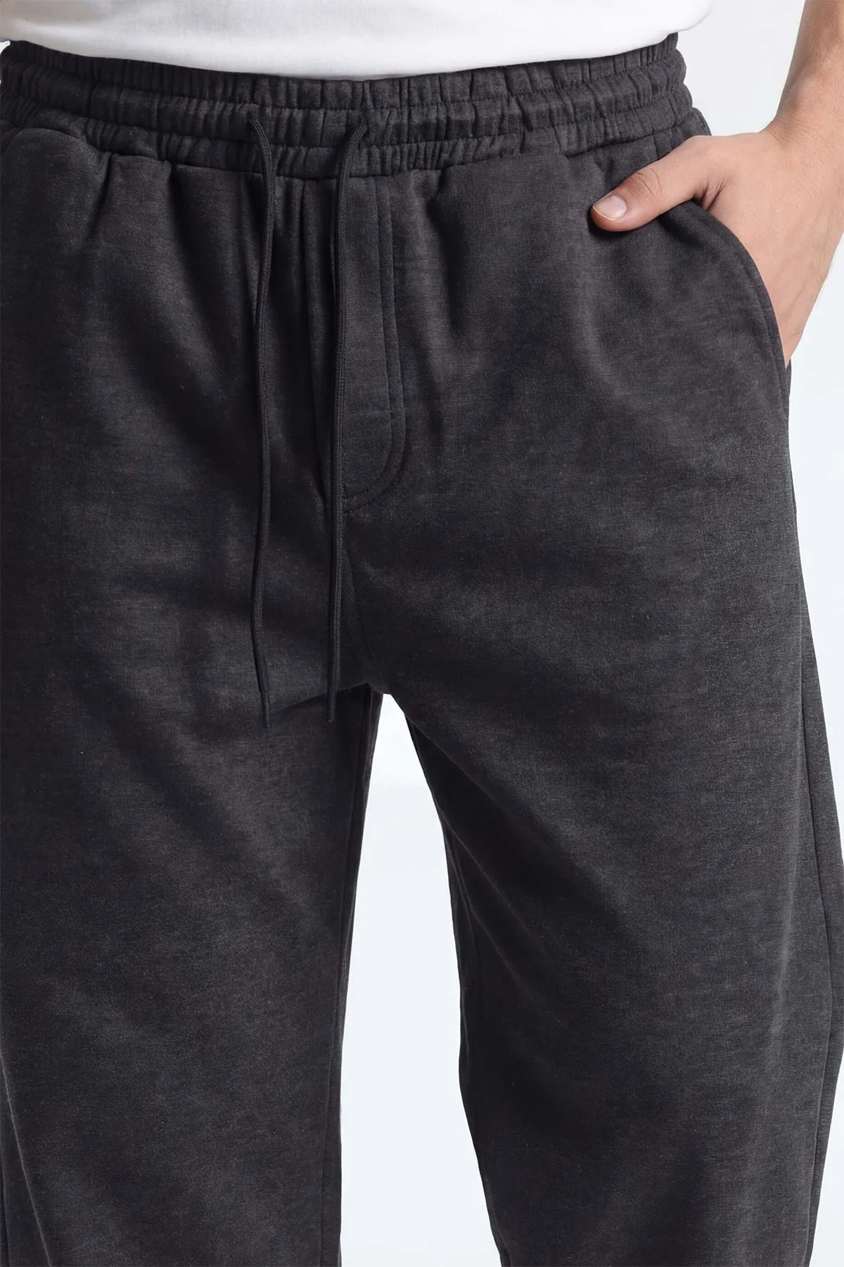 Antrasit Pike Kumaş Baggy Belden Bağlamalı Erkek Pantolon 450727