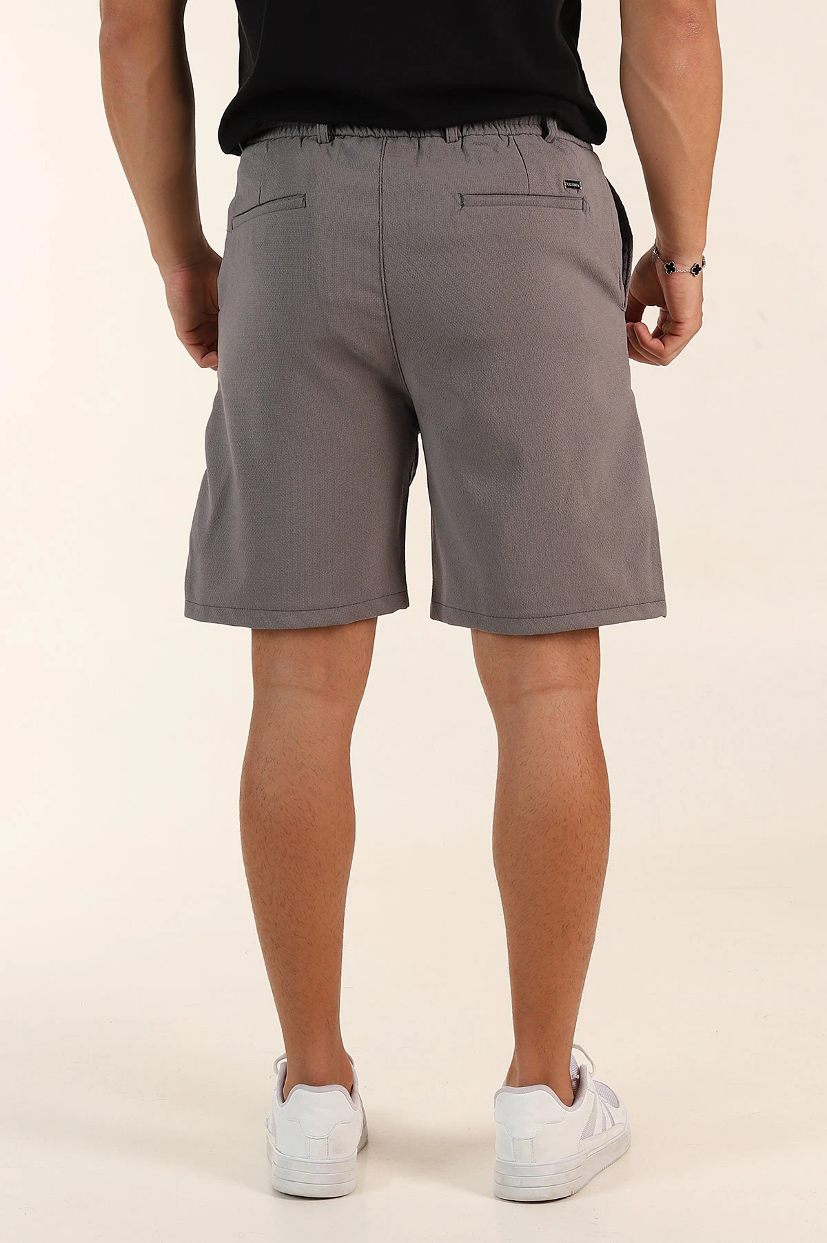 Antrasit Regular Fit Bel Lastikli Erkek Şort 385204