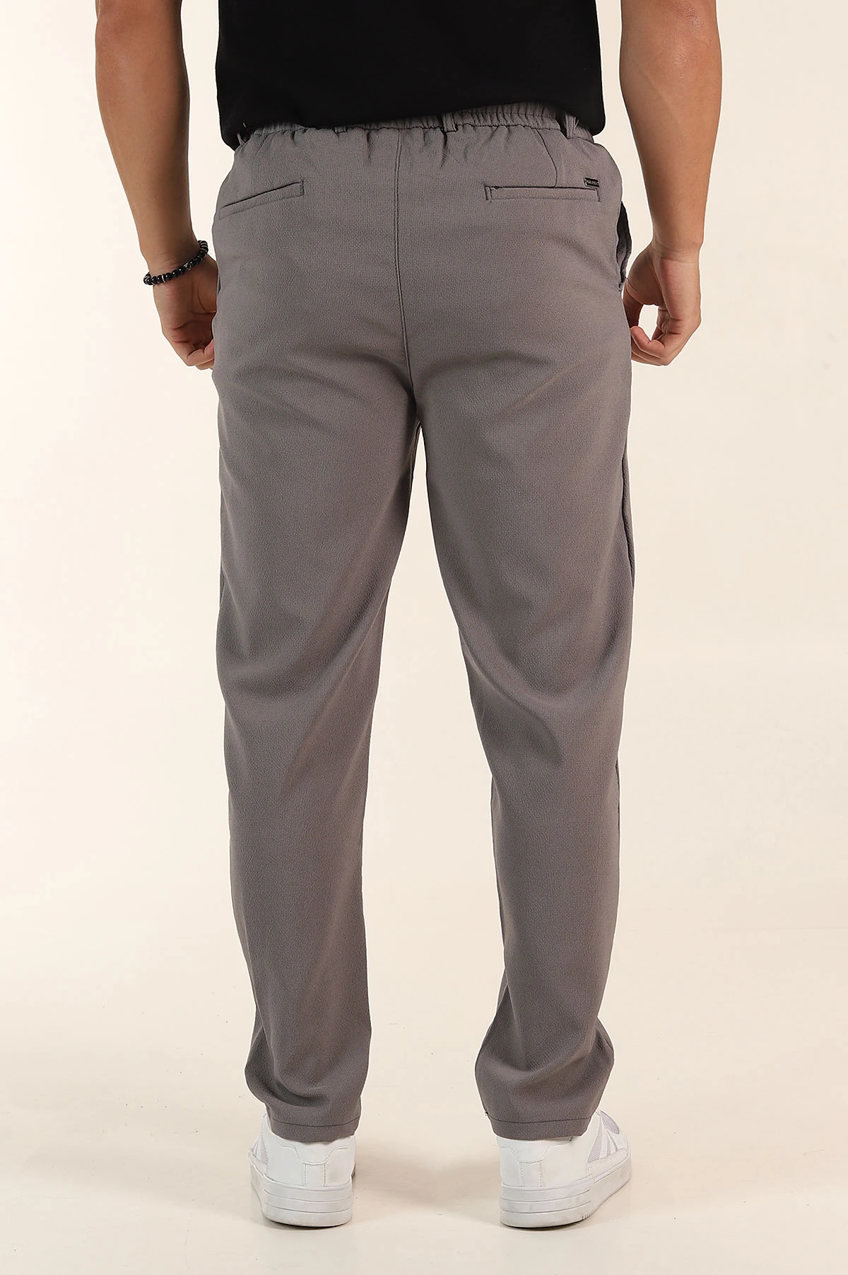 Antrasit Regular Fit Dokulu Bel Lastikli Erkek Pantolon 382284