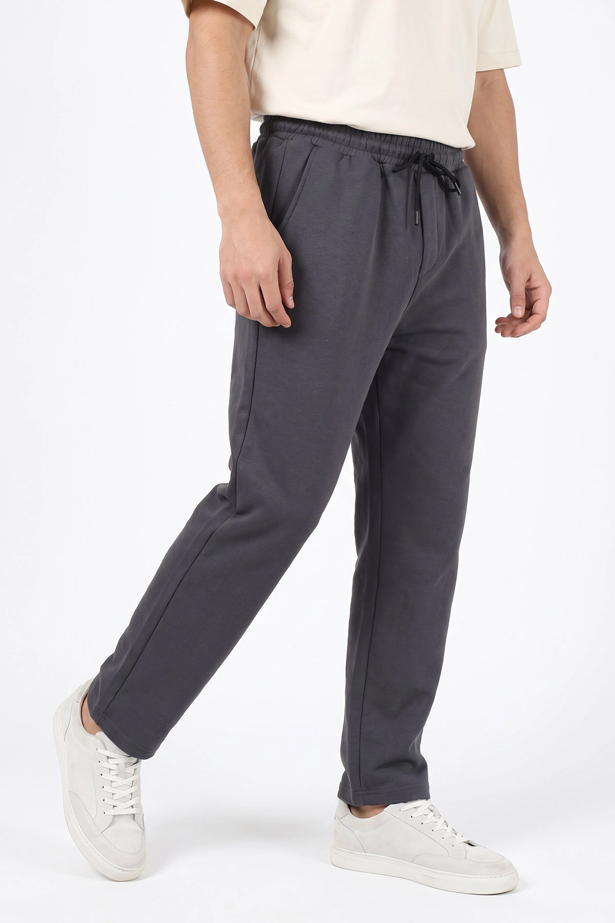 Antrasit Regular Fit Üç Fit Şardonlu Erkek Eşofman Altı 501314