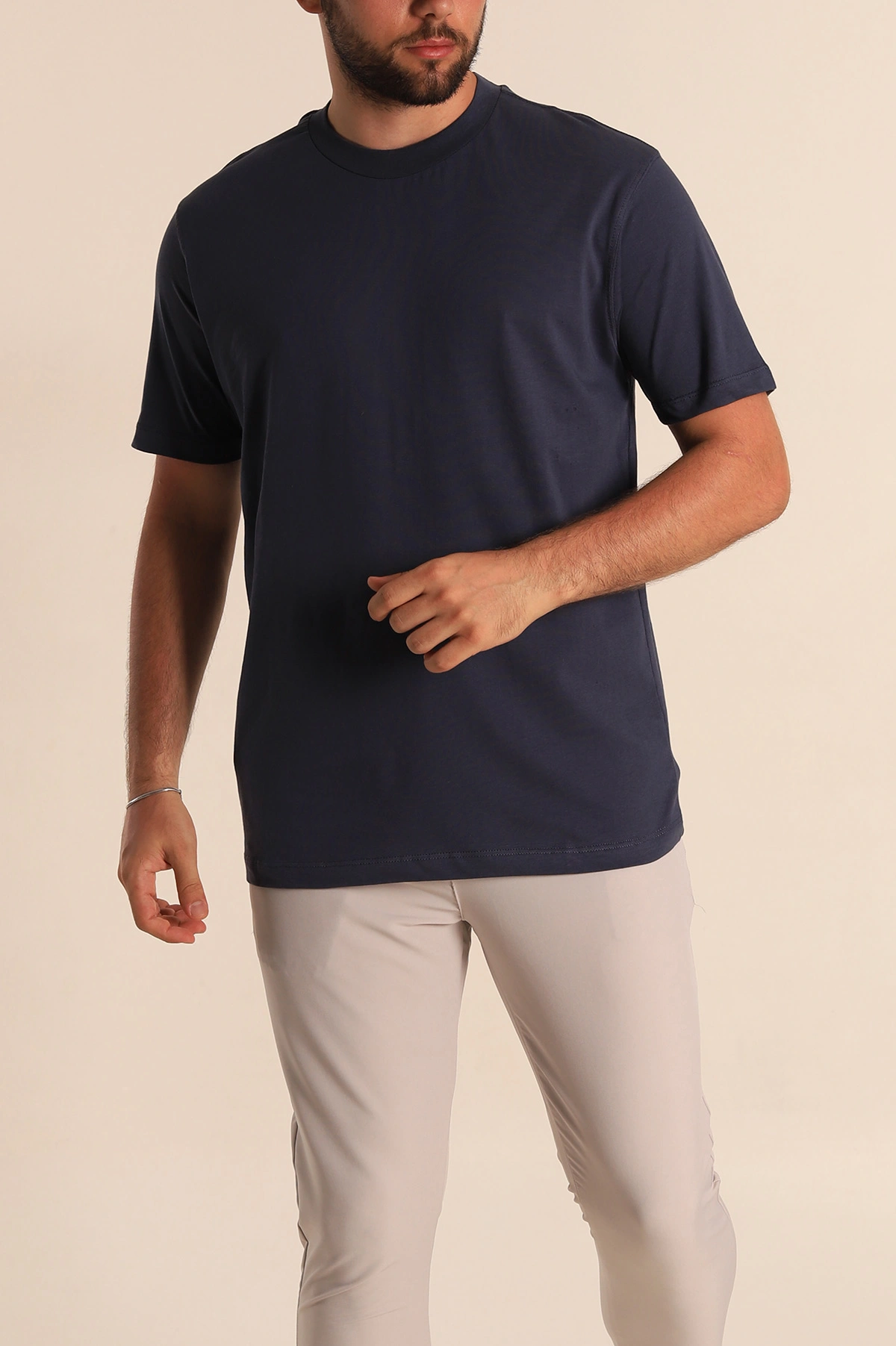 Antrasit Relaxed Fit Basic Erkek Tişört 279897