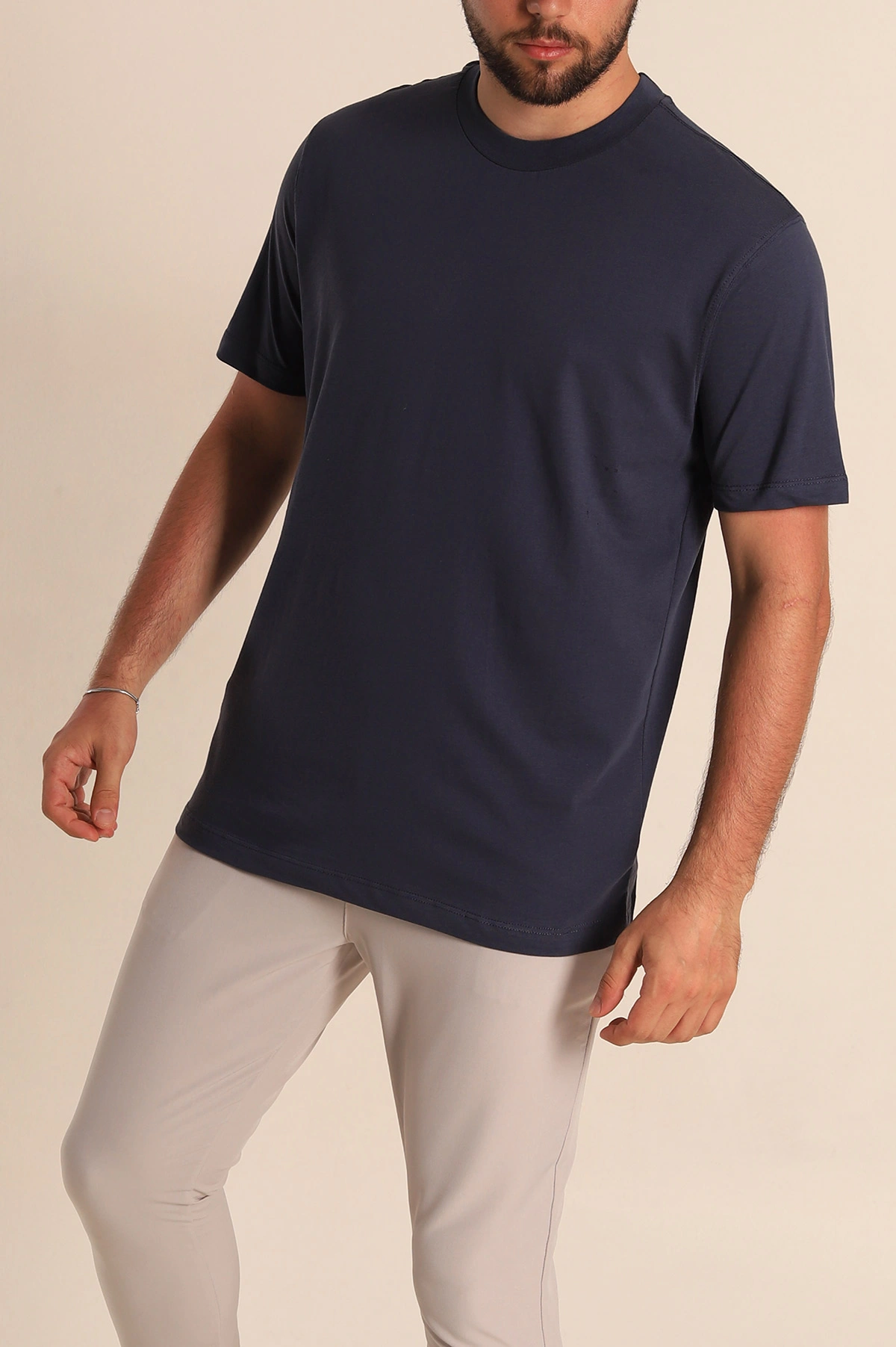 Antrasit Relaxed Fit Basic Erkek Tişört 279897