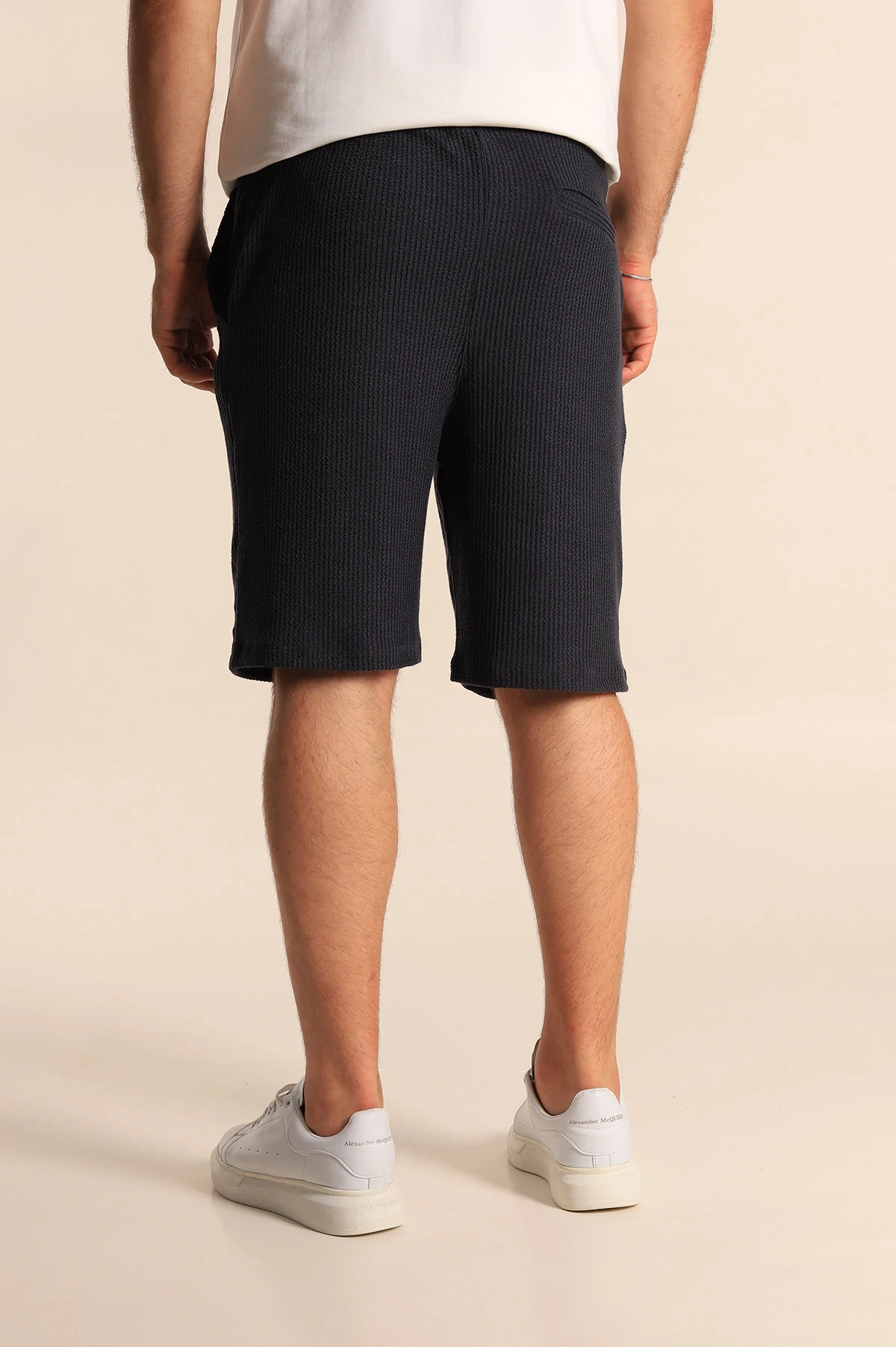 Antrasit Relaxed Fit Fitilli Doku Bel Lastikli Erkek Şort 278785
