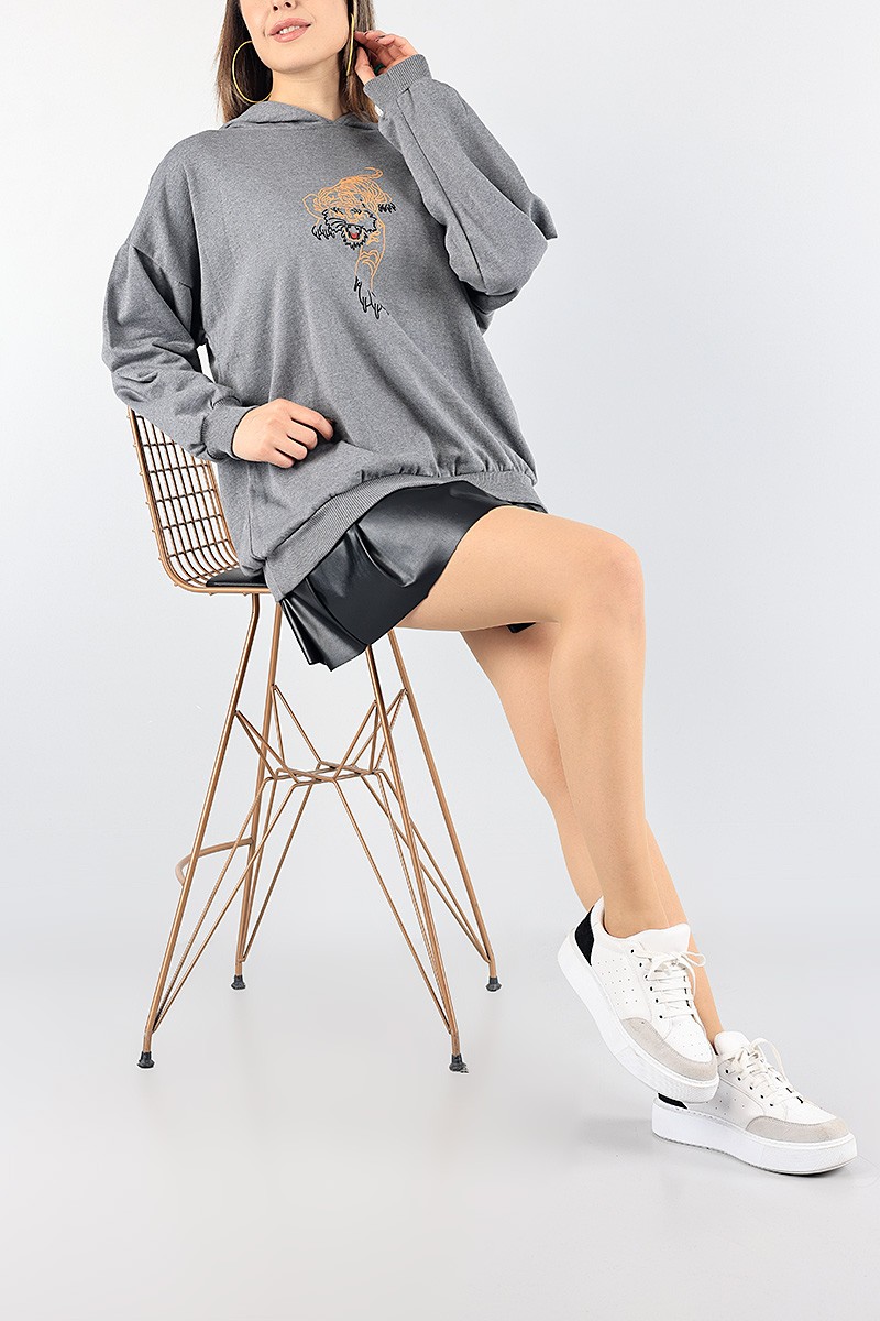 Antrasit Şardonlu Bayan Sweat 88342