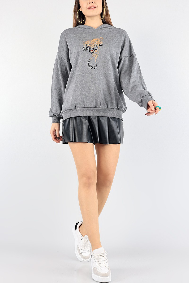 Antrasit Şardonlu Bayan Sweat 88342