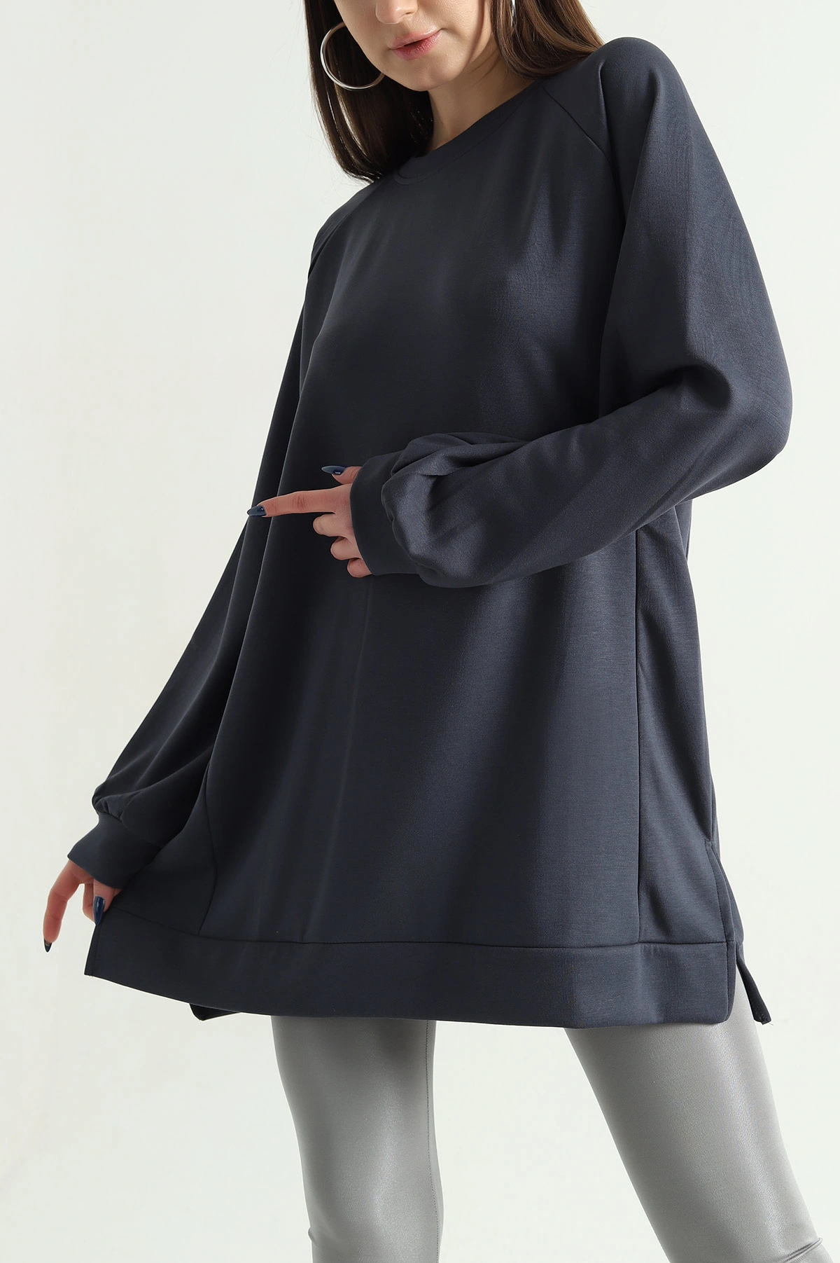 Antrasit Yanları Parçalı Oysho Tunik 339075
