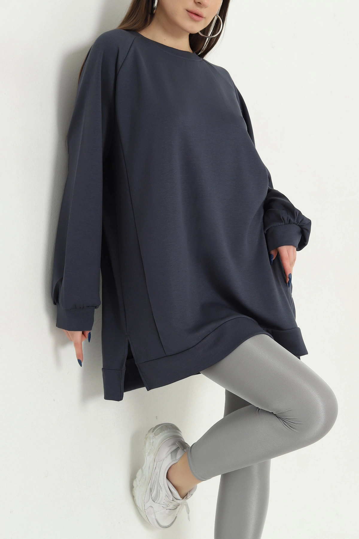 Antrasit Yanları Parçalı Oysho Tunik 339075