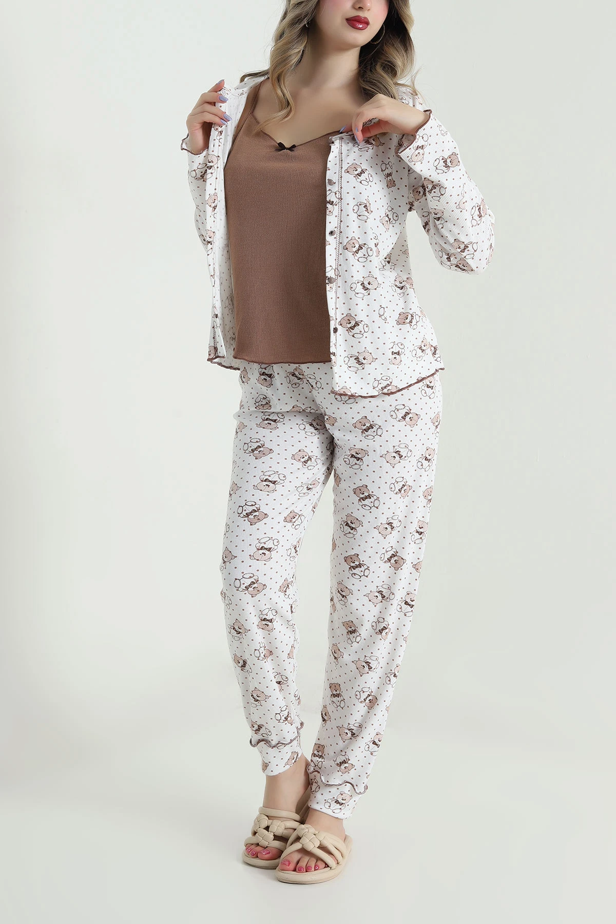 Atletli Düğmeli Berlin Kadın Pijama Takımı 494681