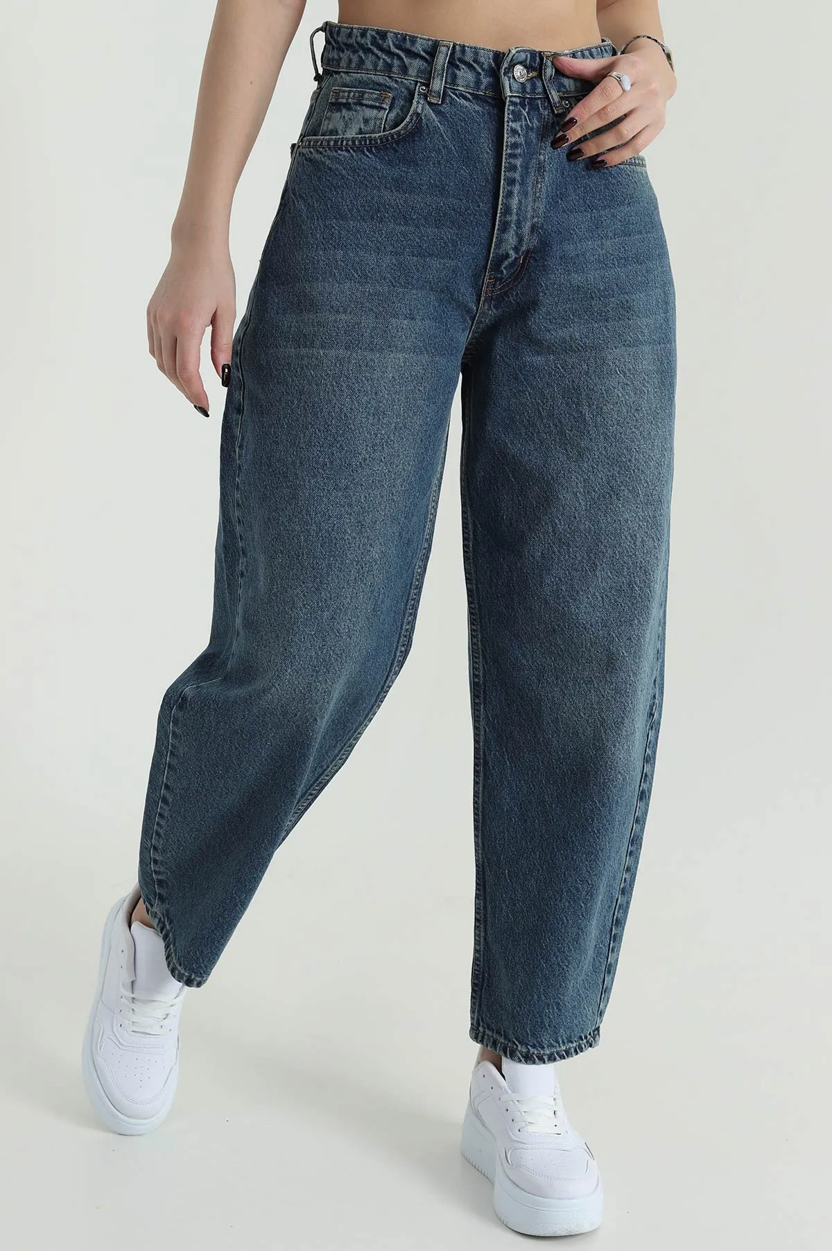 Baggy Fit Barrel Kadın Kot Pantolon 423741