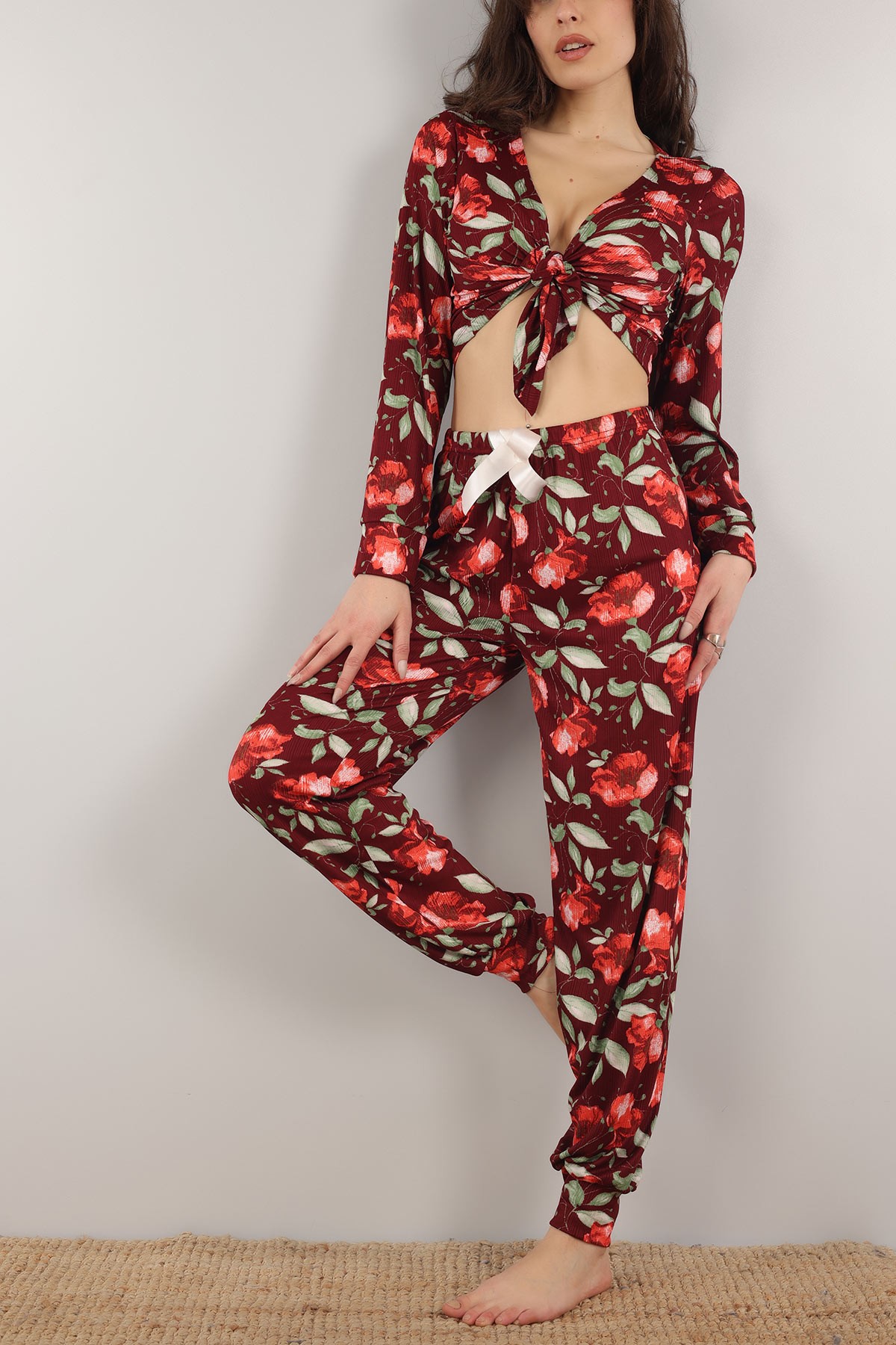 Bağlamalı Bayan Pijama Takımı 153901