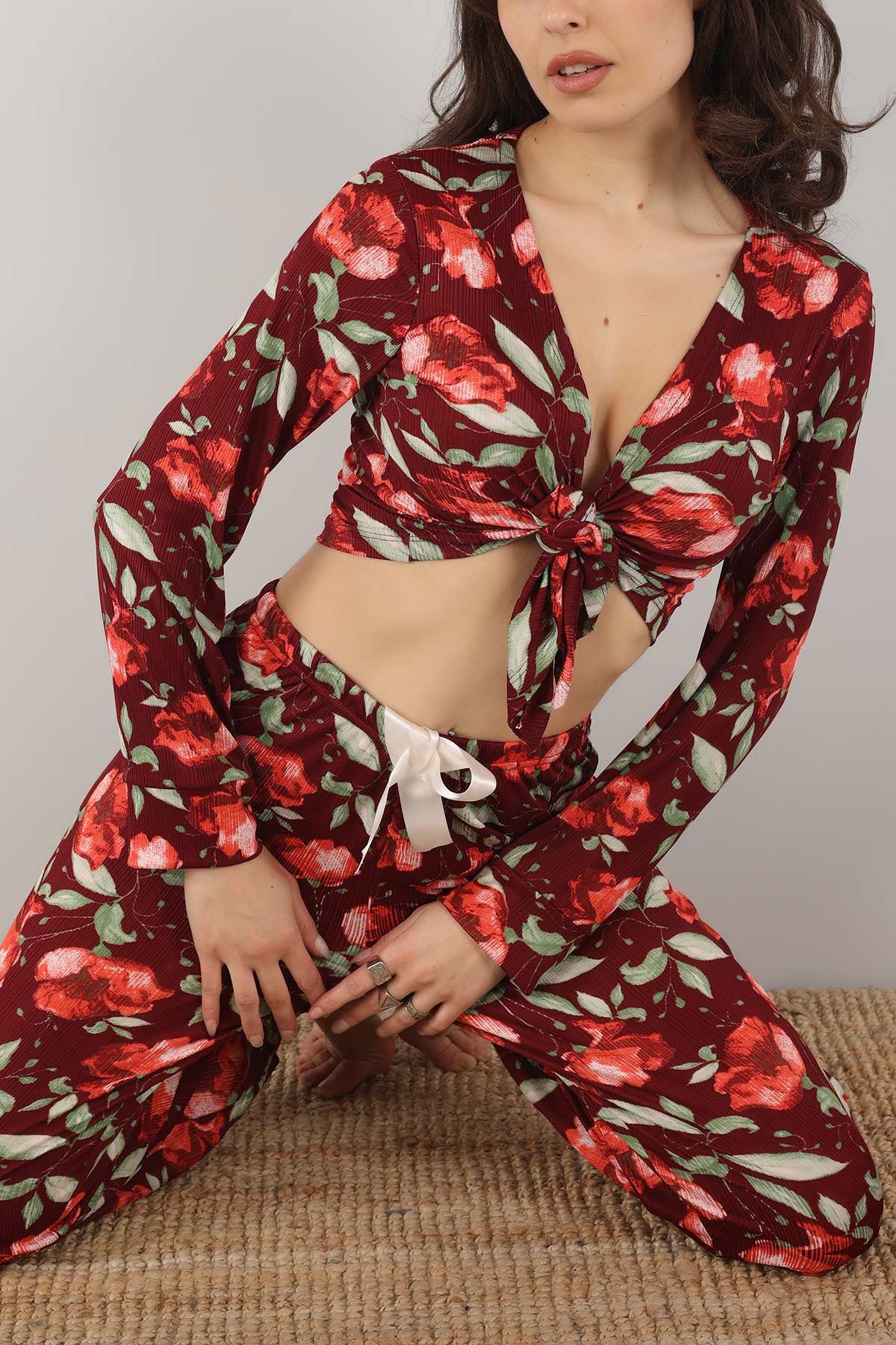 Bağlamalı Bayan Pijama Takımı 153901