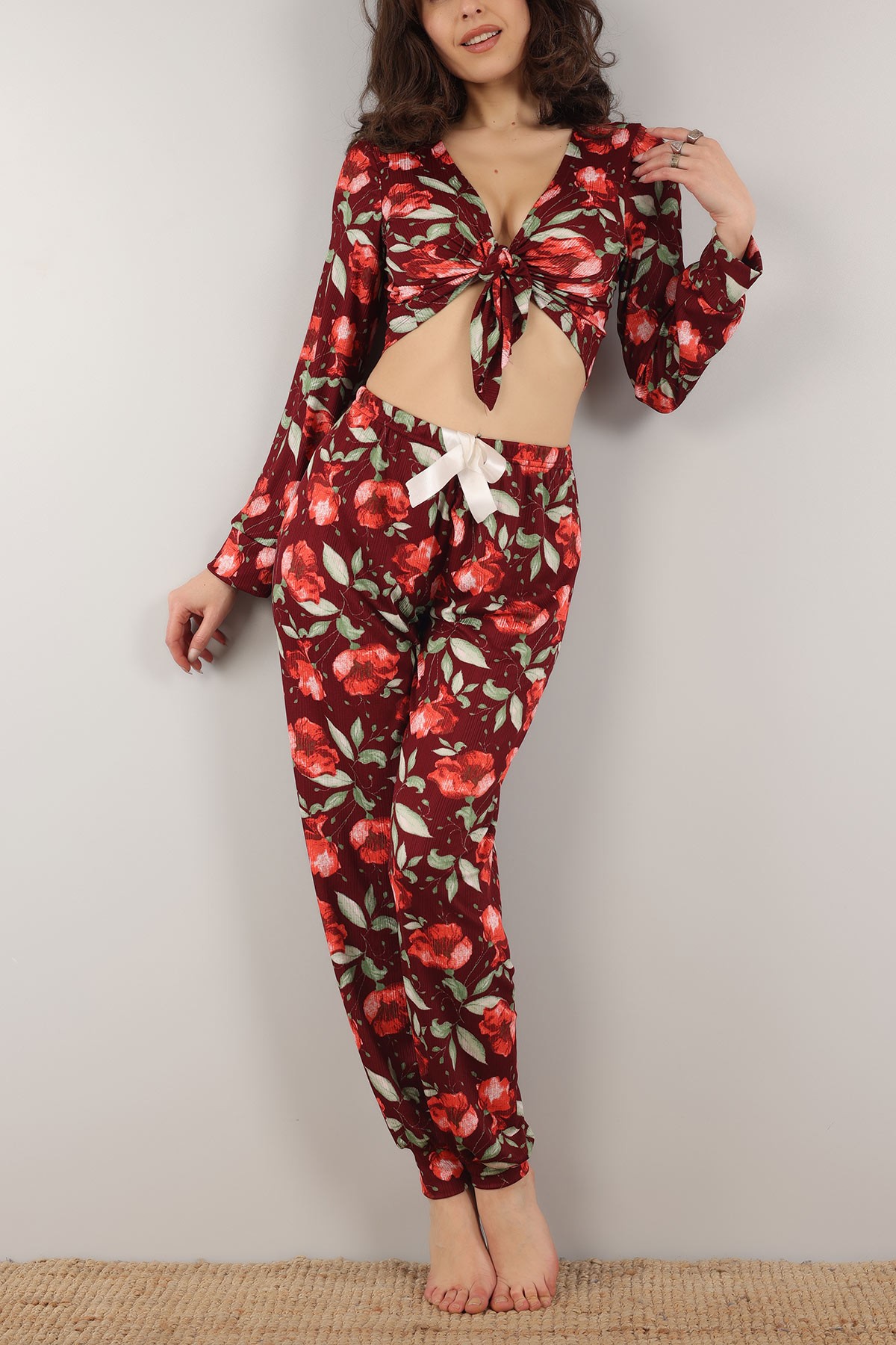 Bağlamalı Bayan Pijama Takımı 153901