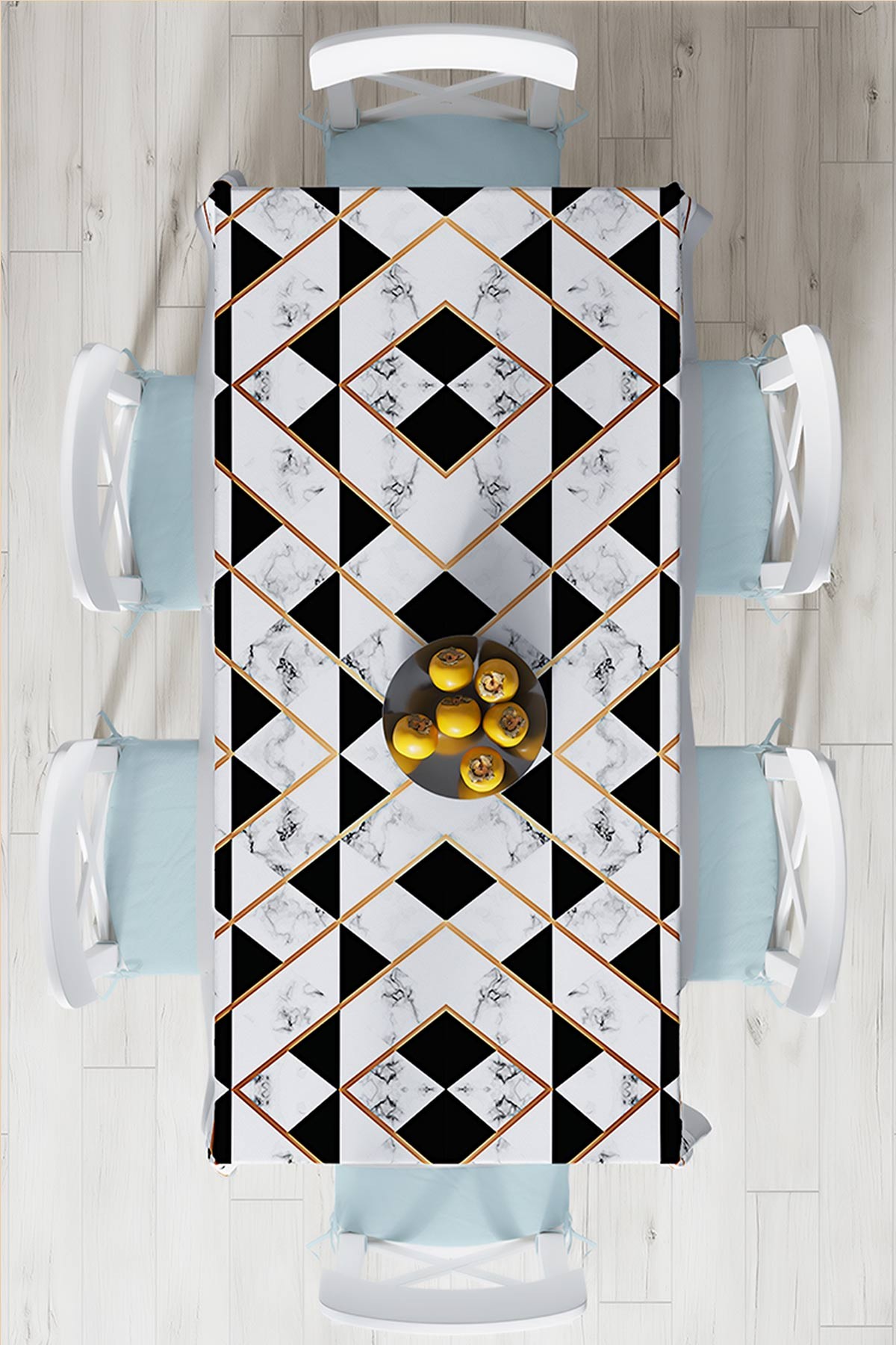 140x220 Dijital Baskılı Mordern  Masa Örtüsü 219038