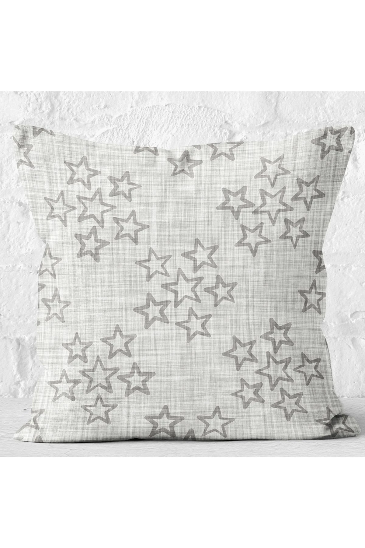 Taş 43x43 Dijital Baskılı Fermuarlı Modern Kırlent Kılıfı 272759