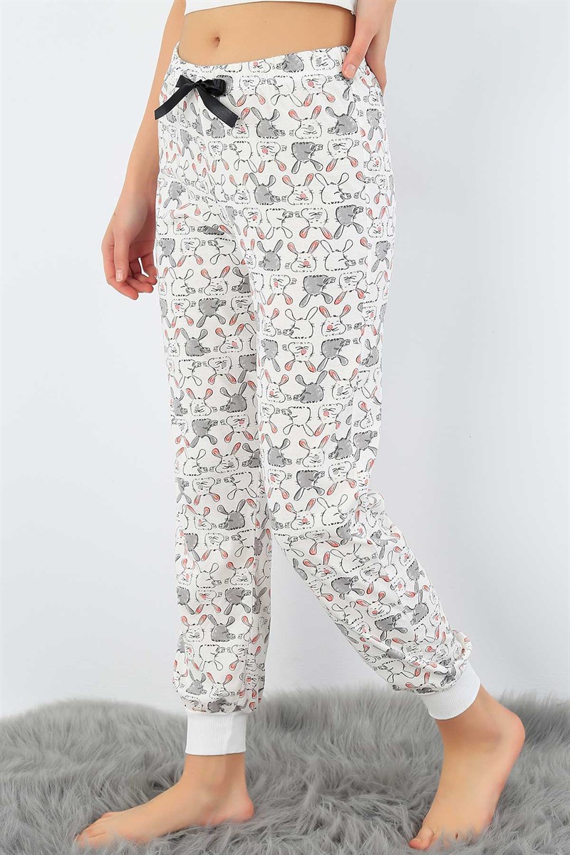 Baskılı Bayan Pijama Altı 32260