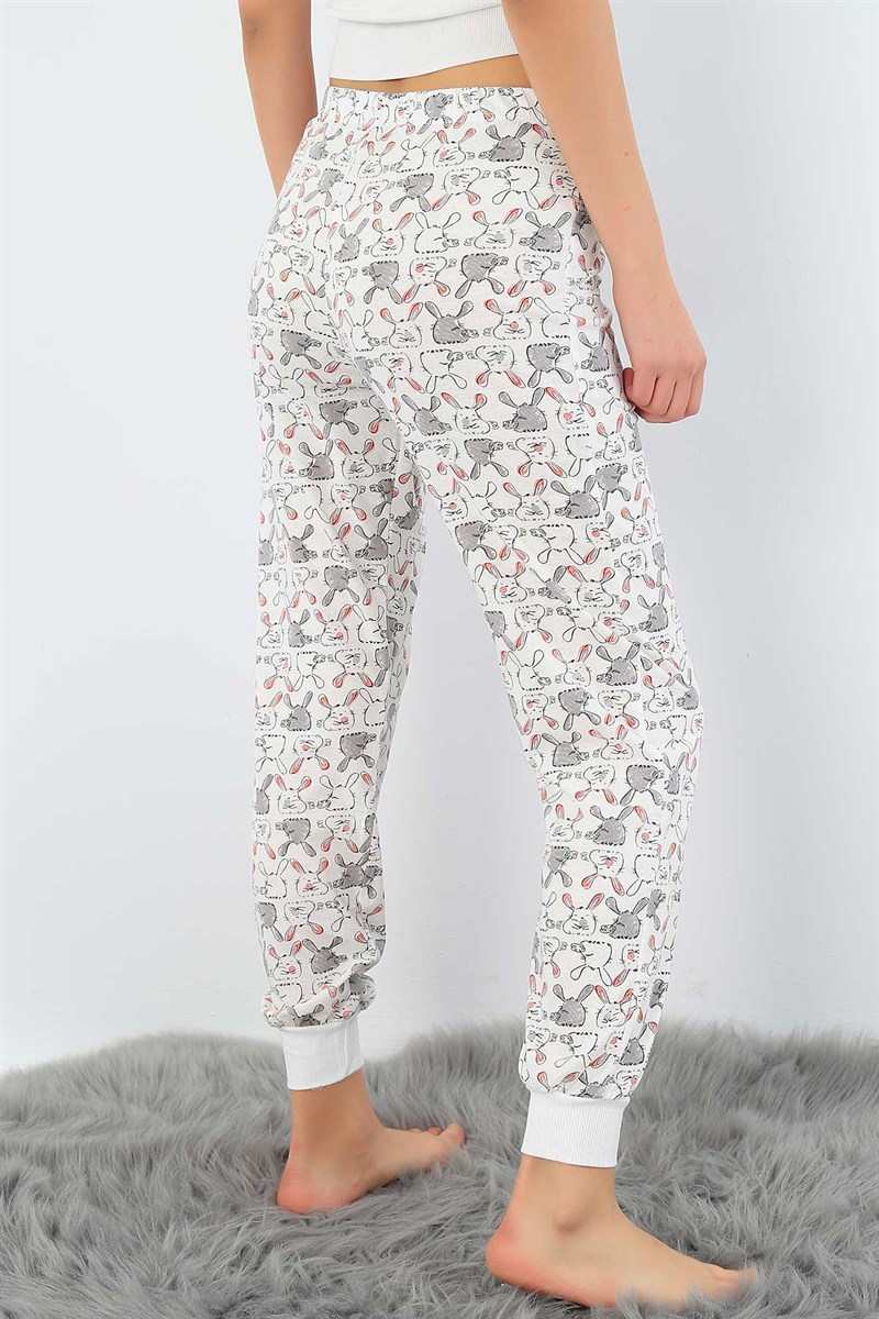 Baskılı Bayan Pijama Altı 32260