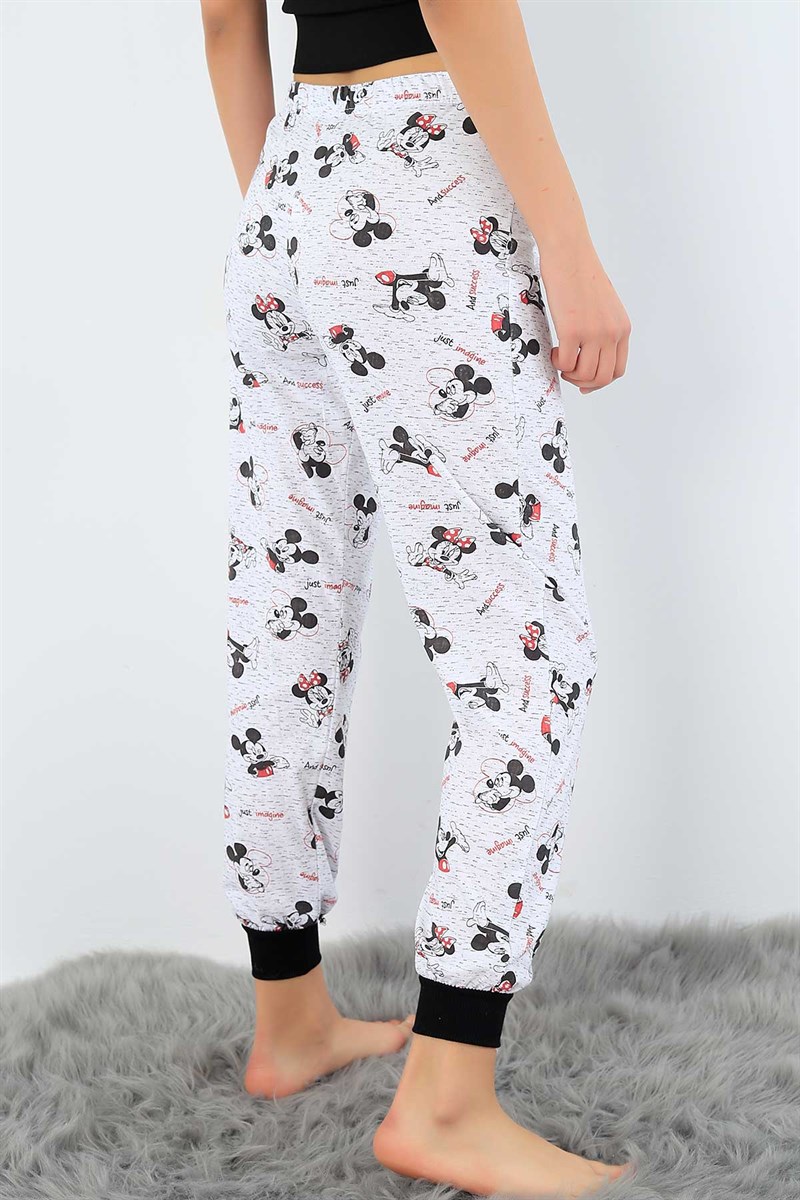 Baskılı Bayan Pijama Altı 32261