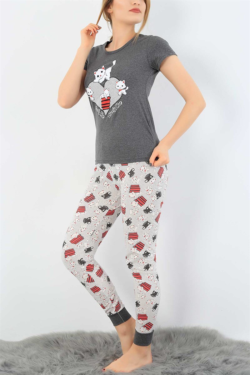 Baskılı Bayan Pijama Takımı 33469