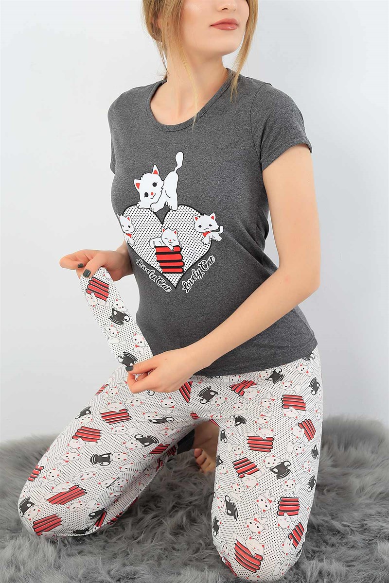 Baskılı Bayan Pijama Takımı 33469