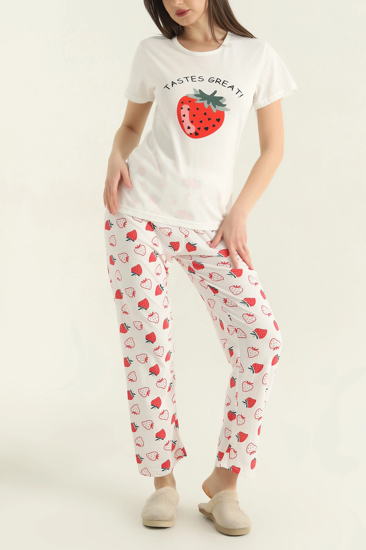 Baskılı Kadın Pijama Takımı 357154