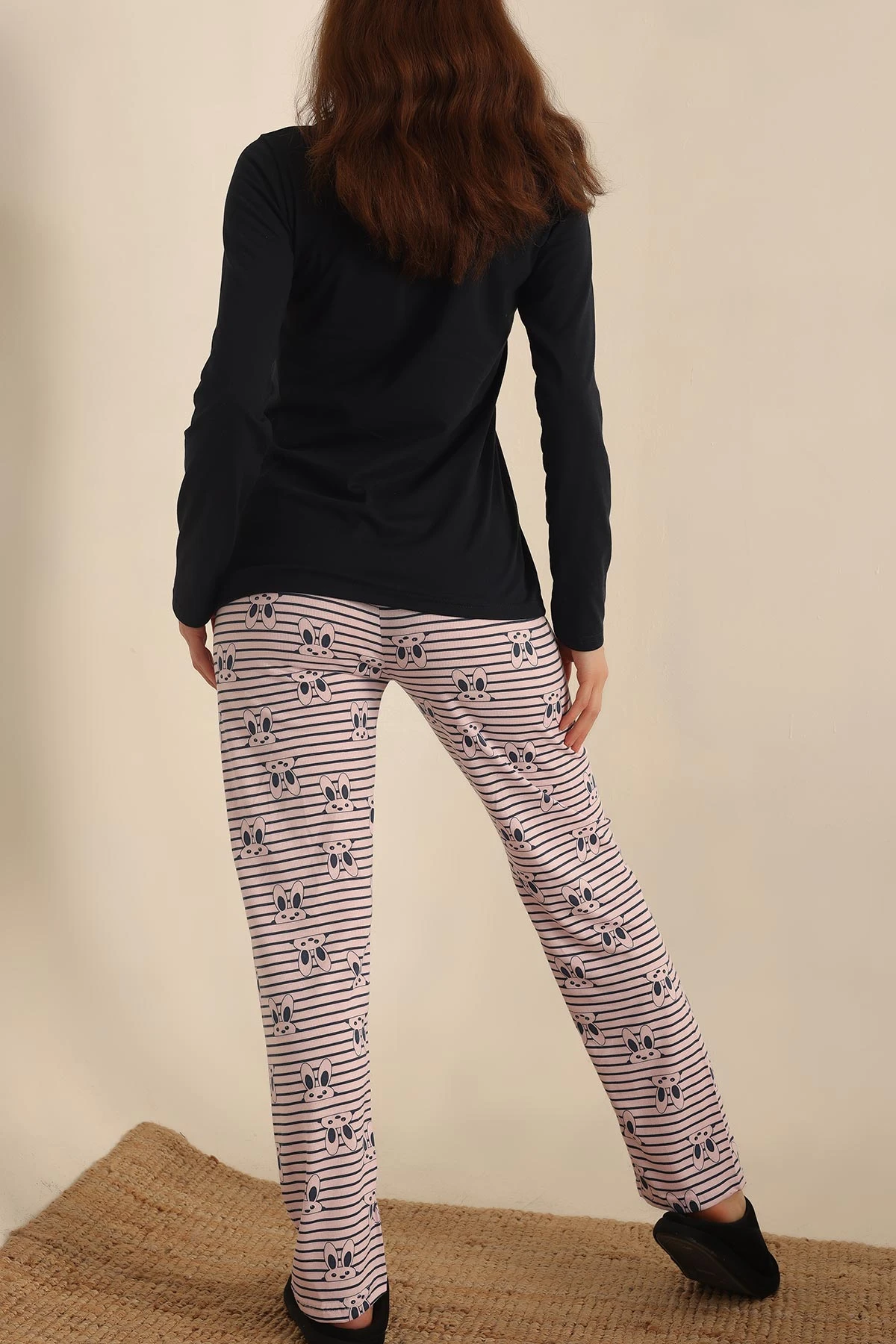 Baskılı Lacivert Bayan Pijama Takımı 237440