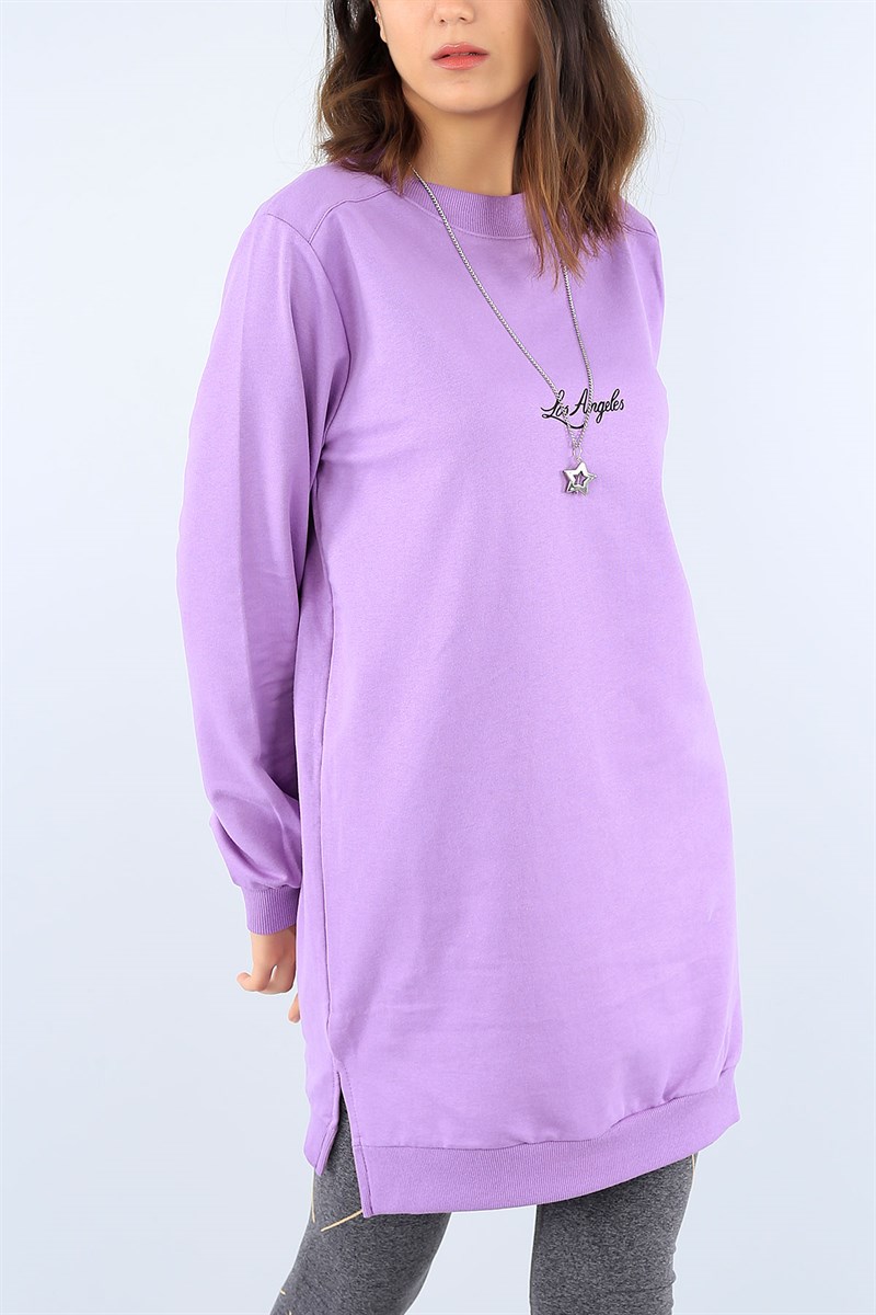 Baskılı Lila Tunik 38482