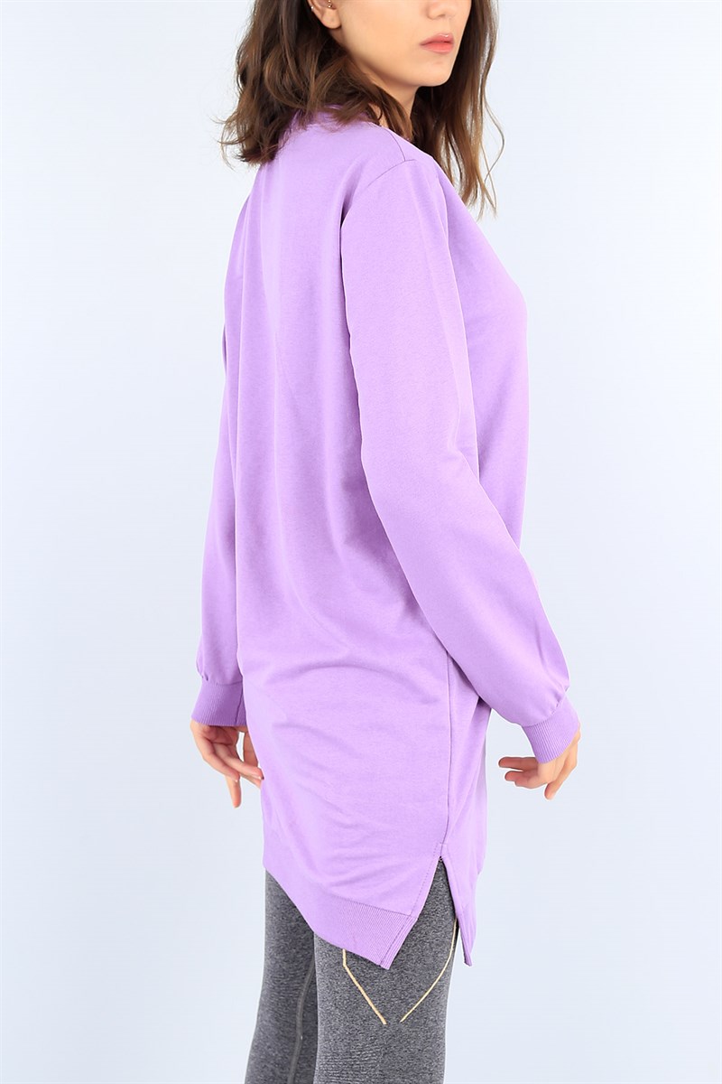 Baskılı Lila Tunik 38482