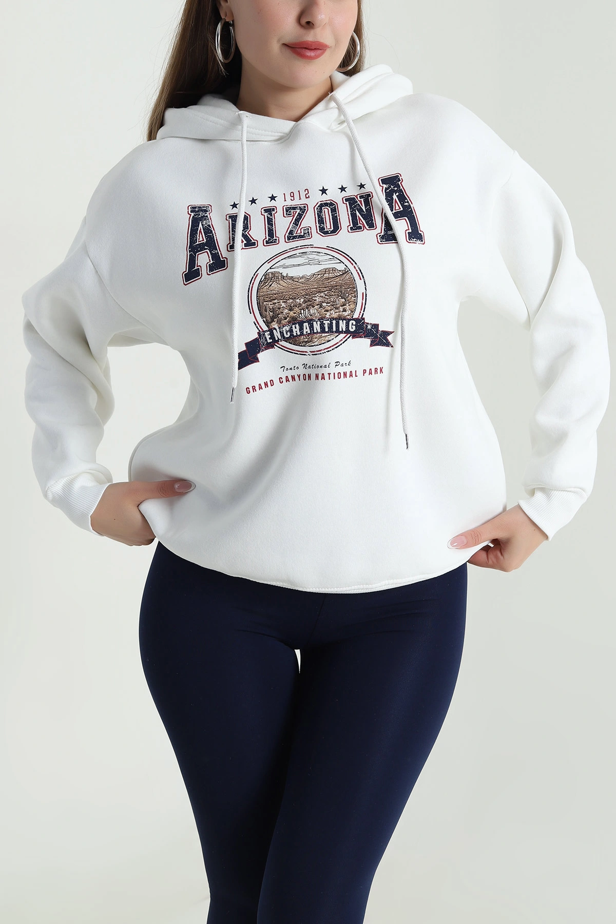 Baskılı Şardonlu Kadın Sweat 489525