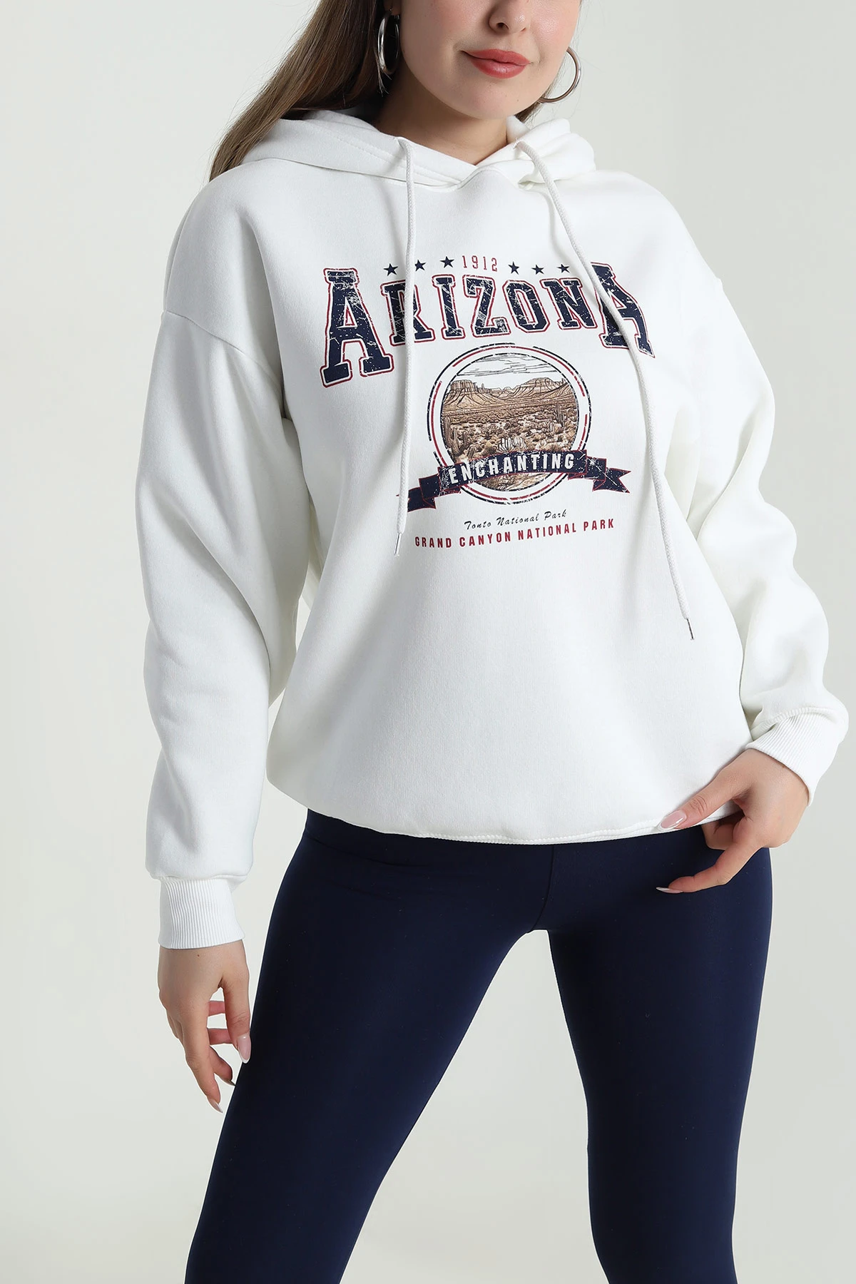 Baskılı Şardonlu Kadın Sweat 489525