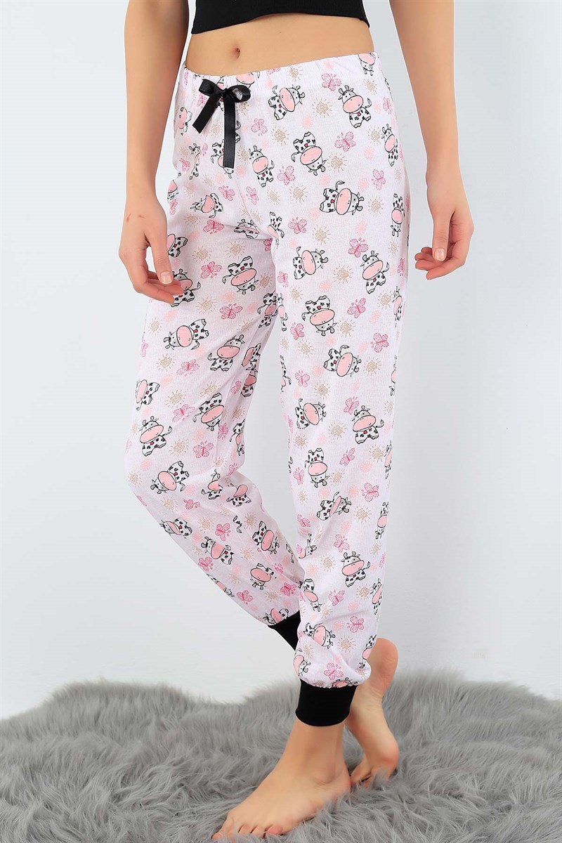 Baskılı Yazlık Bayan Pijama Altı 32534