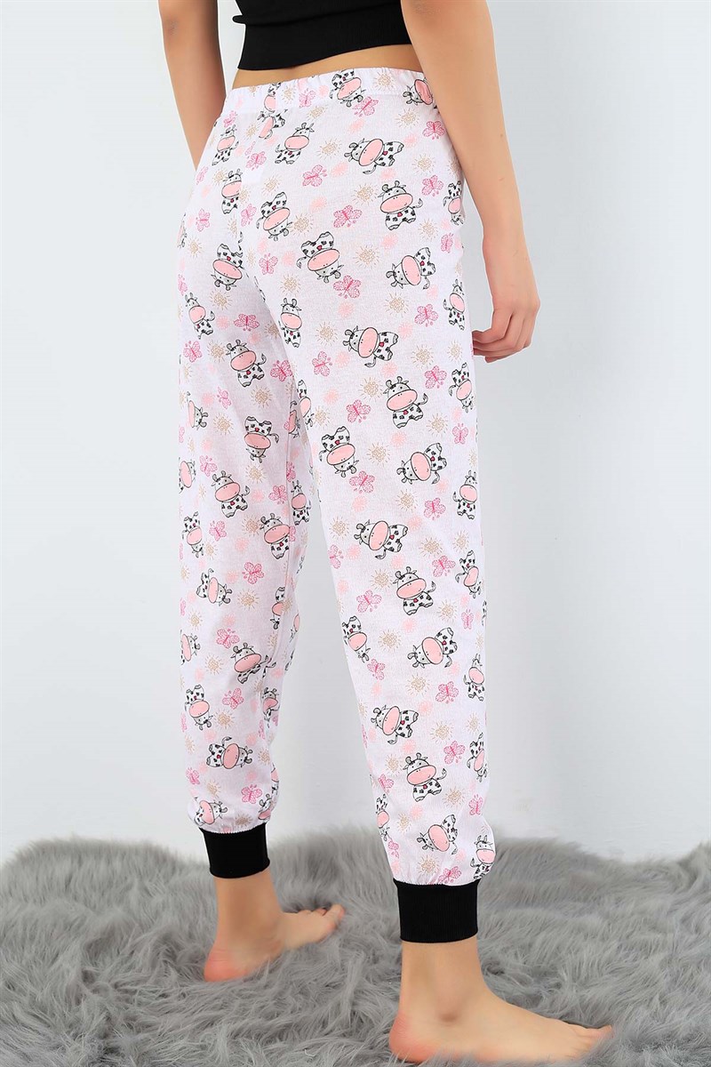 Baskılı Yazlık Bayan Pijama Altı 32534