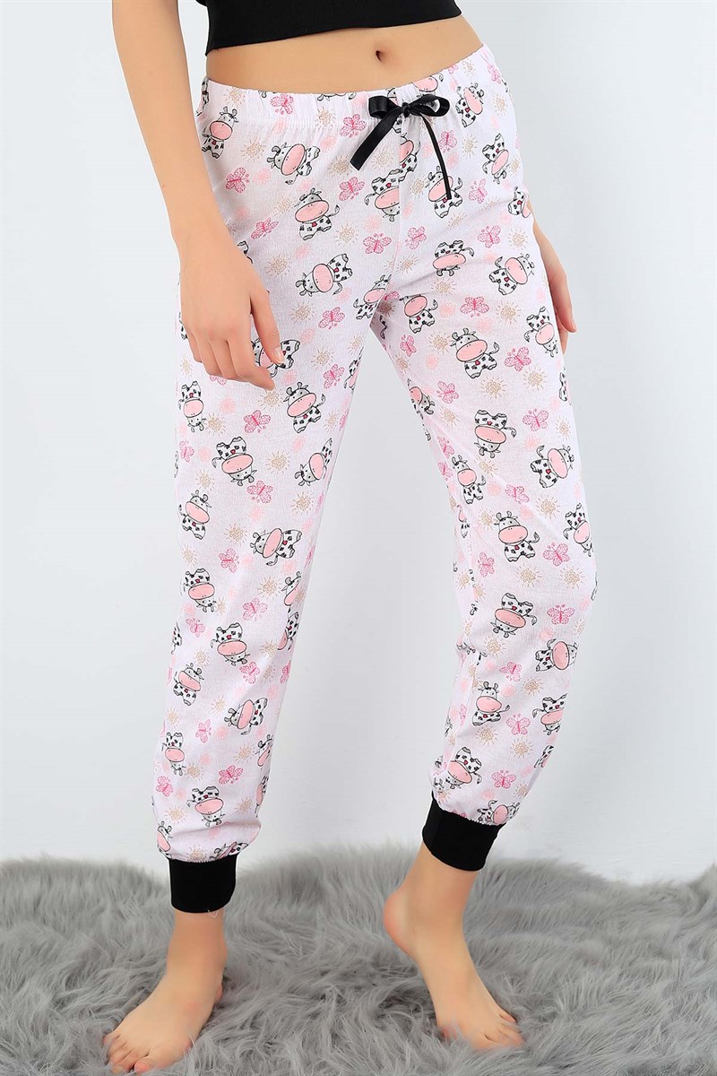 Baskılı Yazlık Bayan Pijama Altı 32534