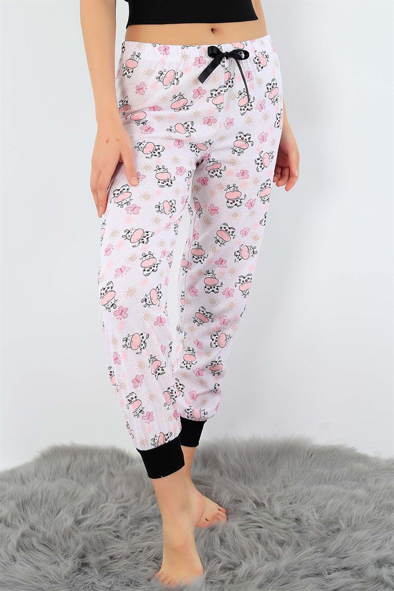 Baskılı Yazlık Bayan Pijama Altı 32534