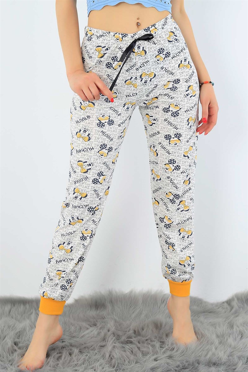Baskılı Yazlık Bayan Pijama Altı 32536