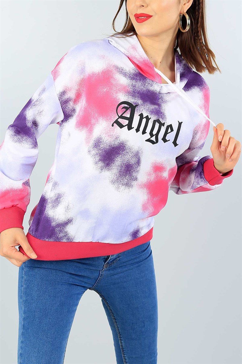 Batik Desenli Likralı Bayan Sweat 40551