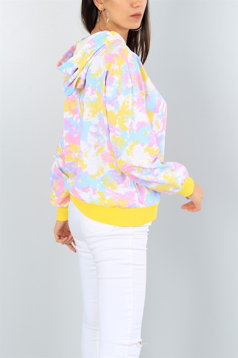 Batik Desenli Likralı Bayan Sweat 40552