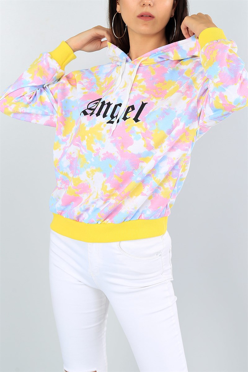 Batik Desenli Likralı Bayan Sweat 40552