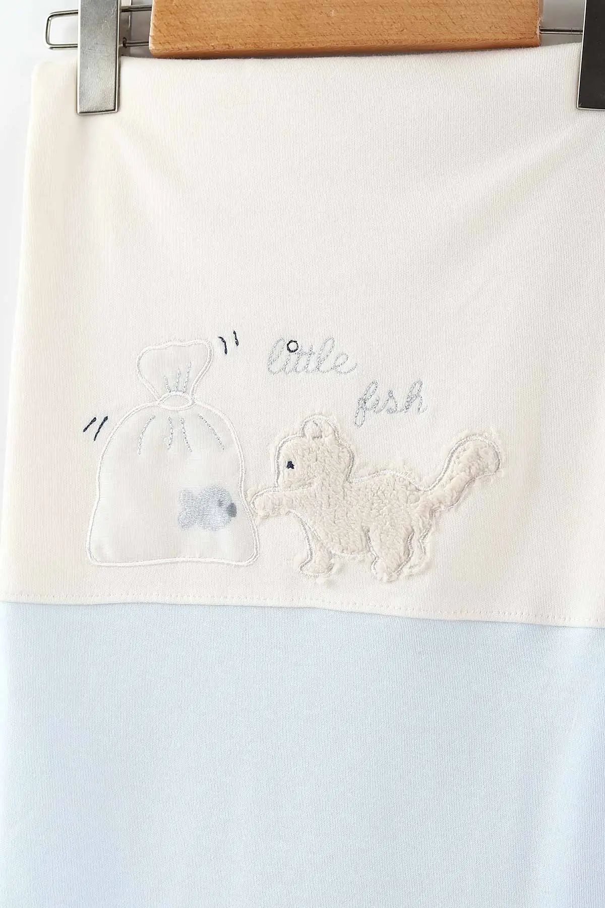 Bebe Mavisi (0-3 Ay) Kedi Nakışlı   10 Parça Kutulu Yeni Doğan Erkek Bebek Zıbın Seti 443596