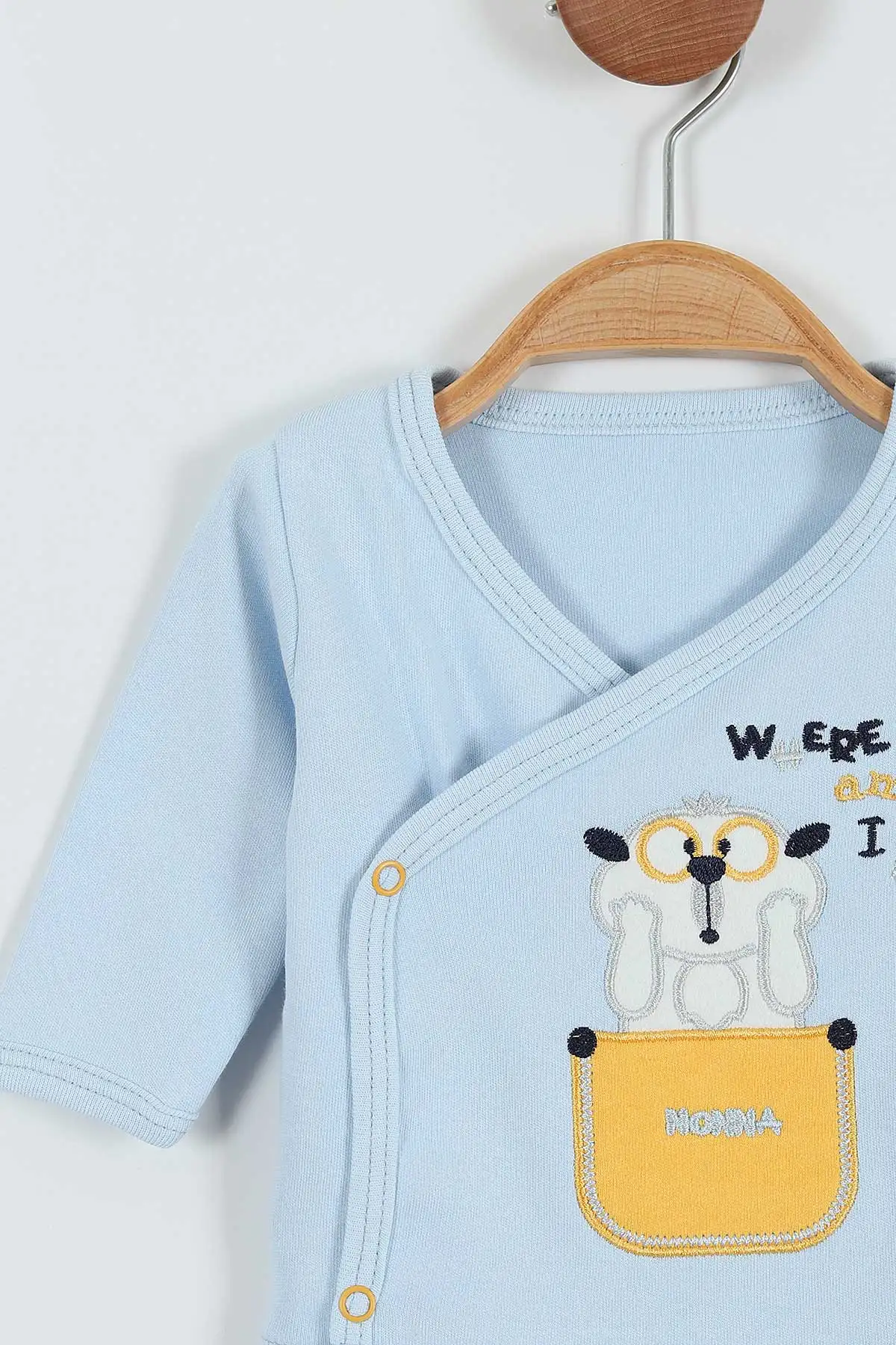 Bebe Mavisi (0-3 Ay) Rakun Nakışlı Erkek Bebe Takım 289088