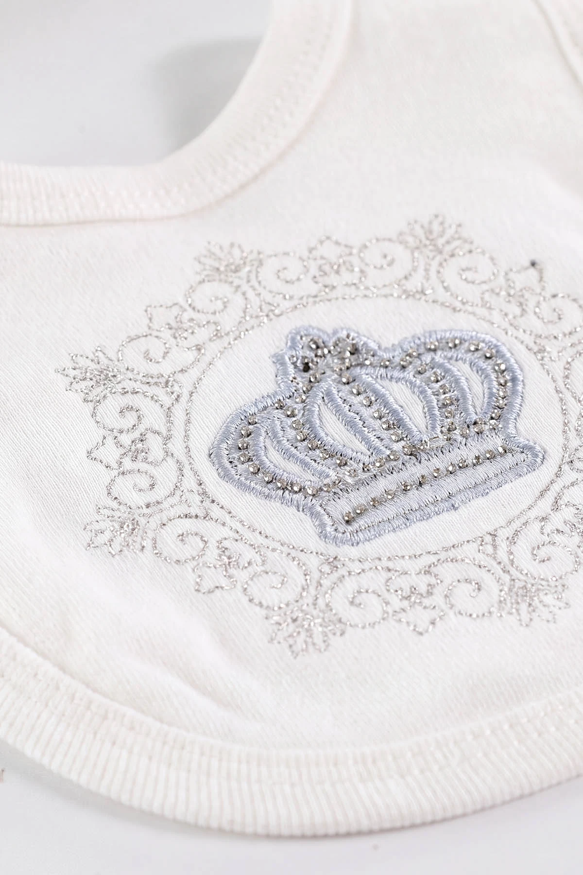 Bebe Mavisi (0-3 Ay) Taç Model Taşlı Yeni Doğan 5'li Bebek Zıbın Seti 475358