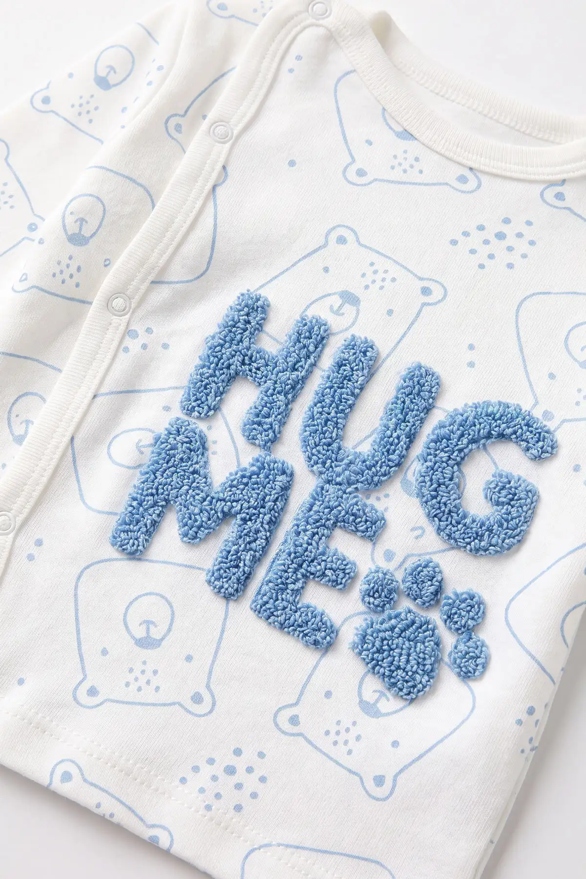 Bebe Mavisi (0-3 Ay)Hug Me Süzene Nakışlı Patikli 3'lü Erkek Bebek Takım 477114