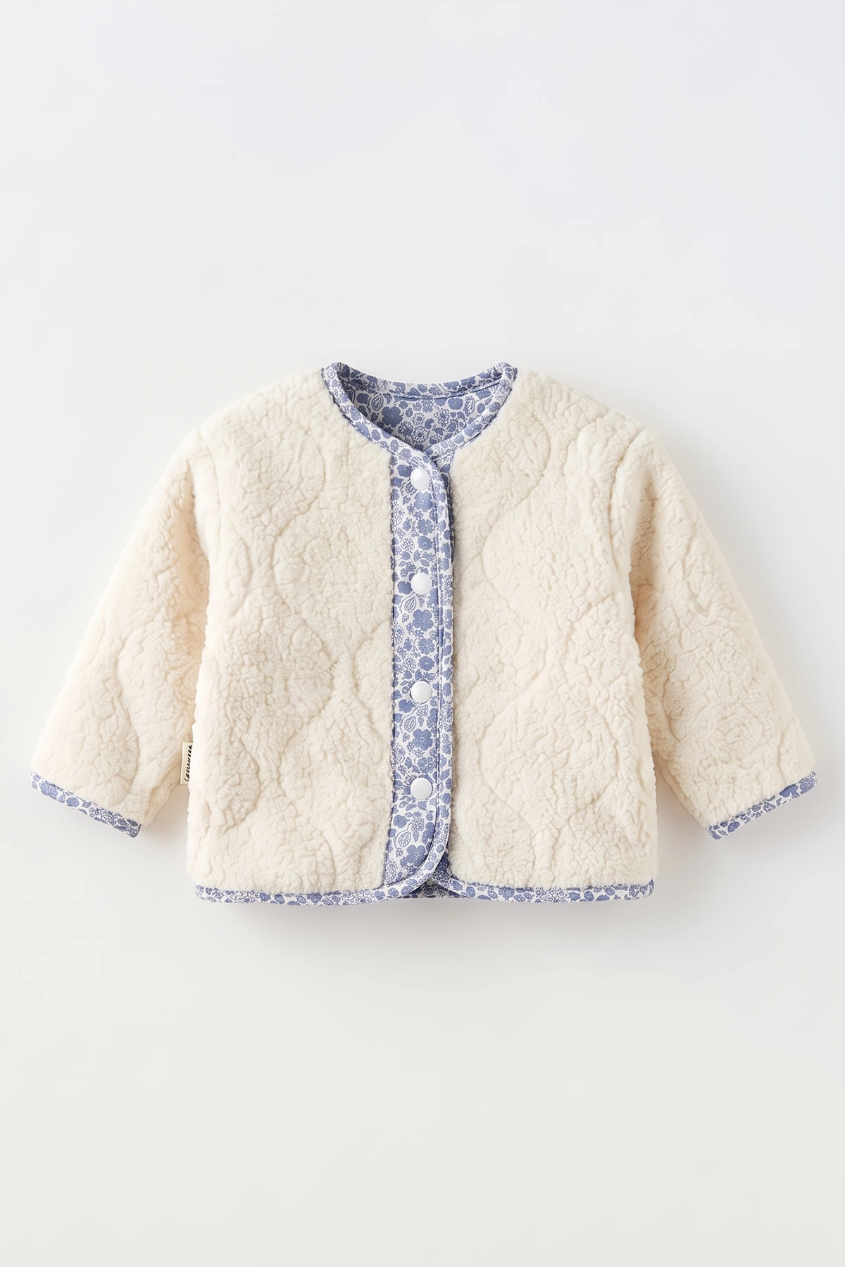 Bebe Mavisi (0-3 Yaş) Çiçek Baskılı Kuzu Kız Bebek&Çocuk Hırka 494458