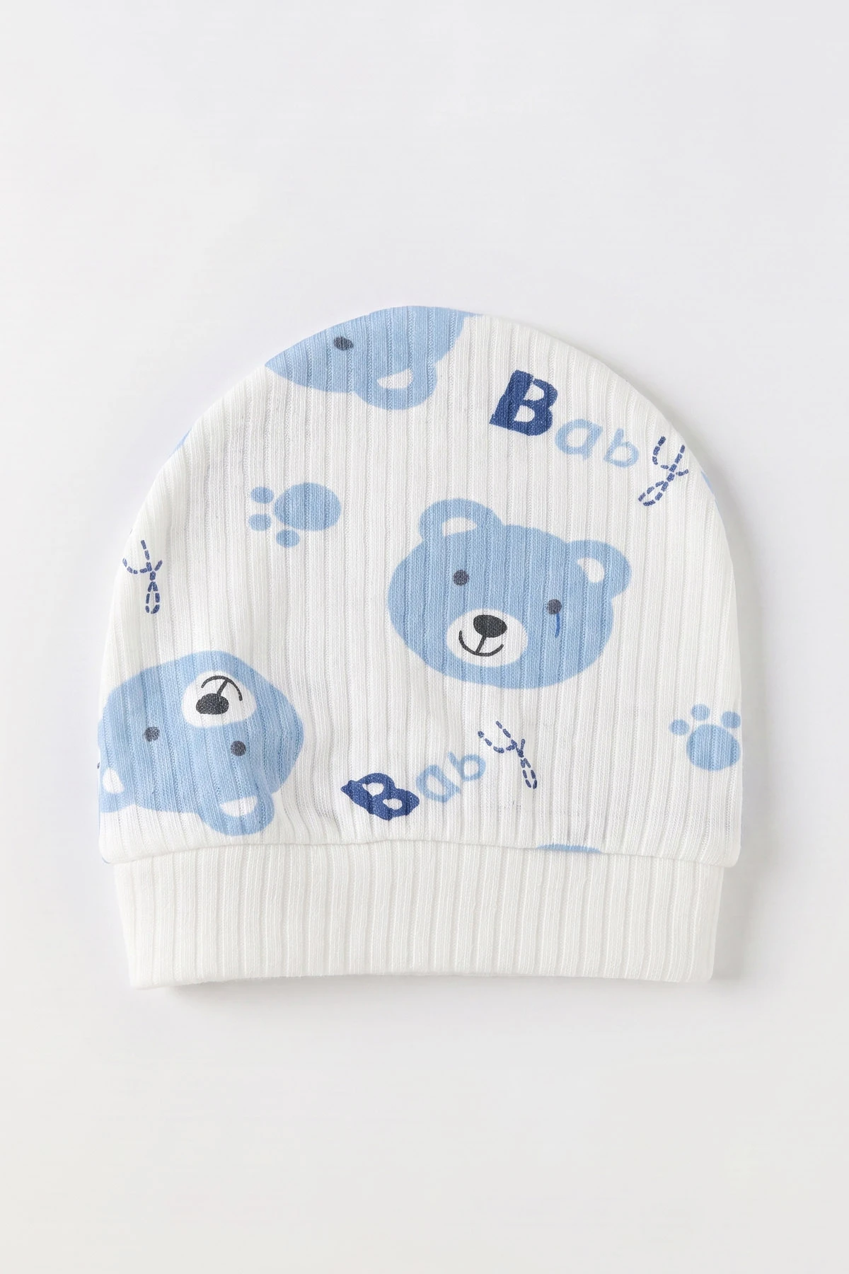 Bebe Mavisi (0-6 Ay) Koala Baskılı Patikli Şapkalı  Raporlu Bebek Zıbın Seti 477330