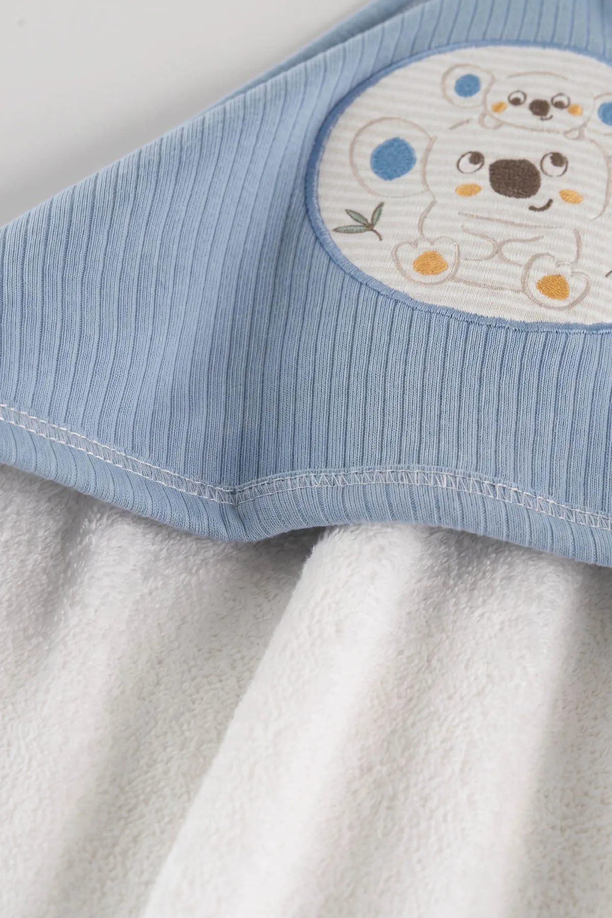 Bebe Mavisi (0-6 Ay ) Koala  Nakışlı Bebek Havlu Takım 476308