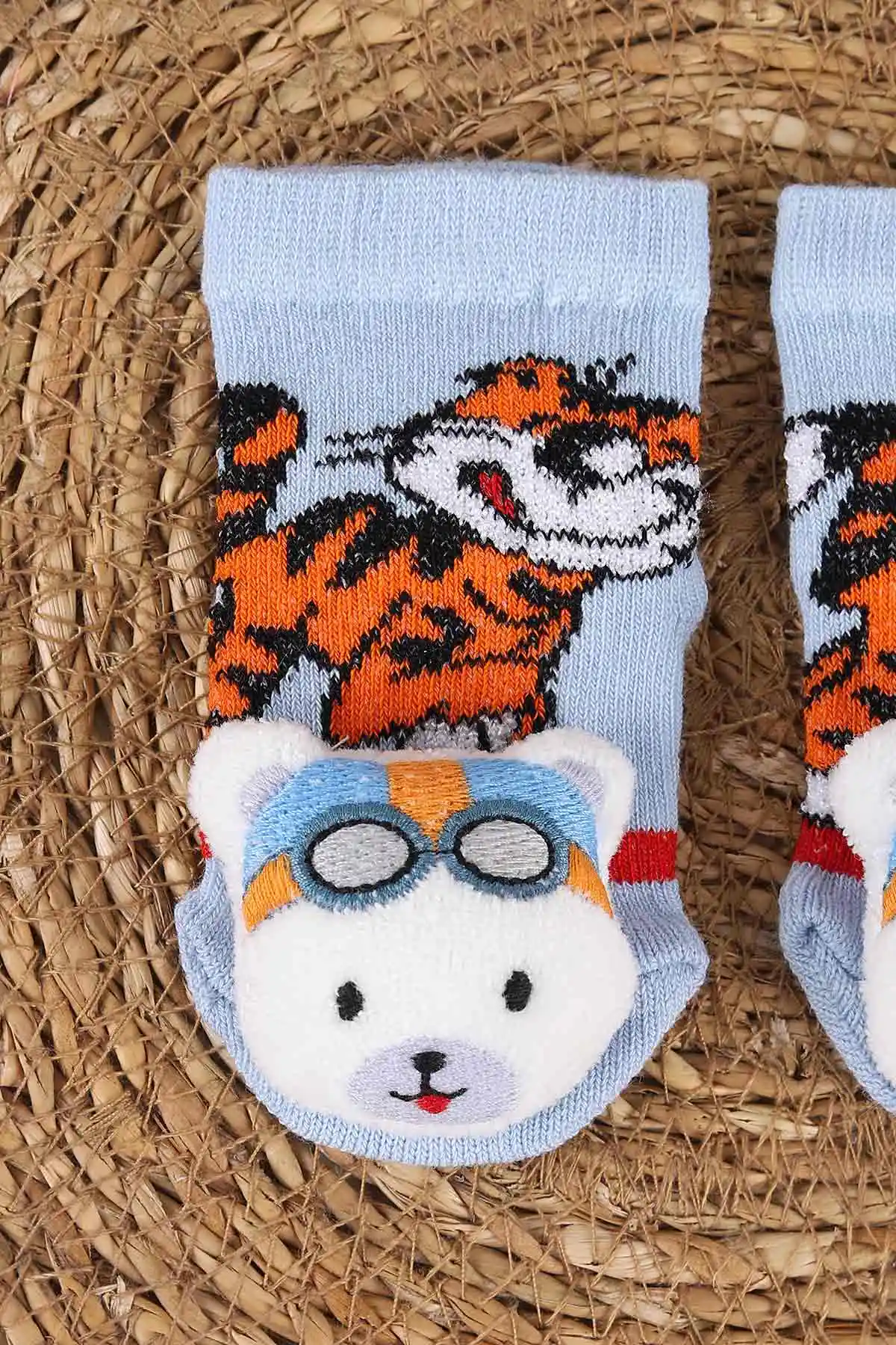 Bebe Mavisi (0-6 Ay) Oyuncaklı Erkek Bebek Çorap 467460