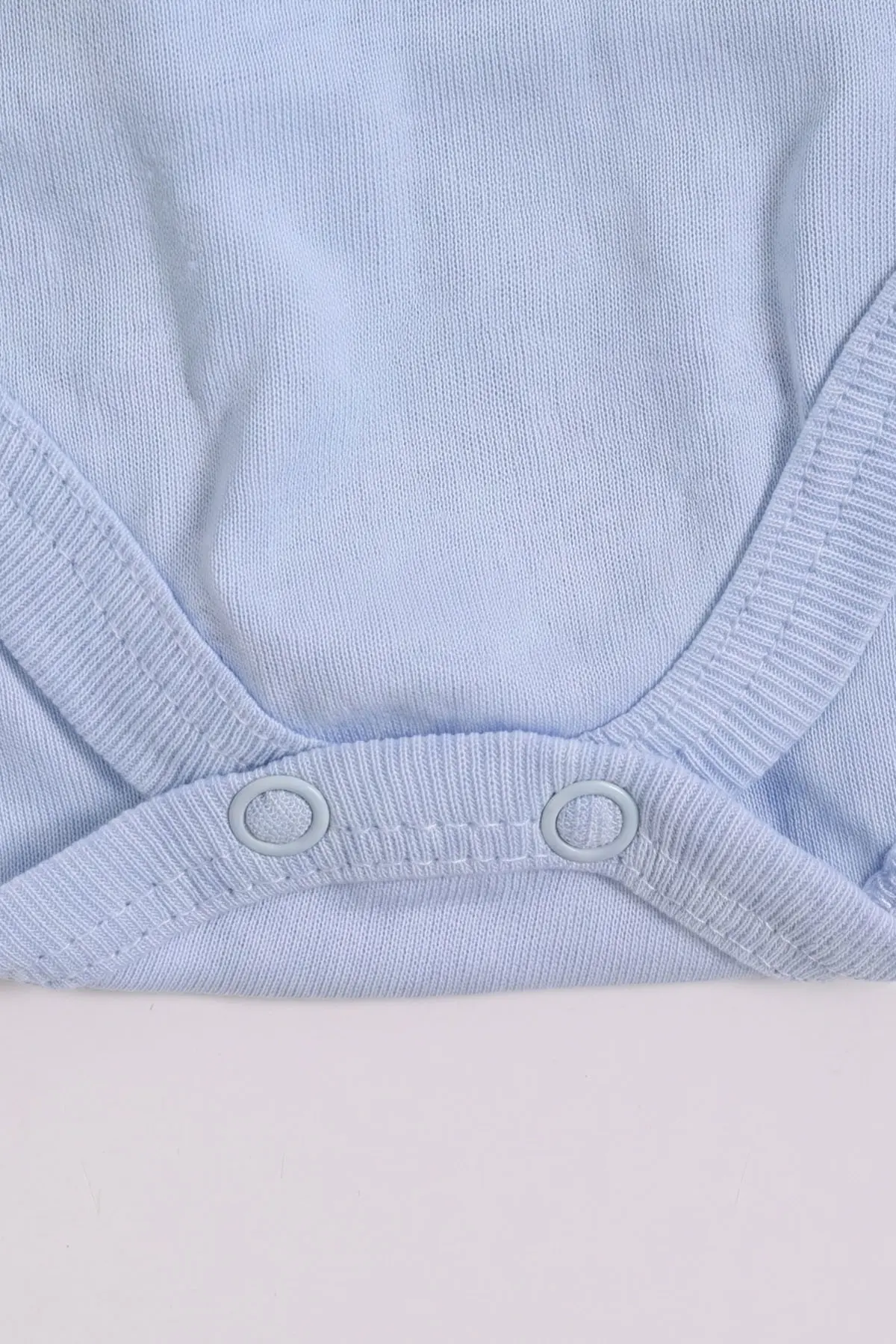 Bebe Mavisi (0-9 Ay) Düz Kısa Kol Bebek Çıtçıtlı Badi 482347