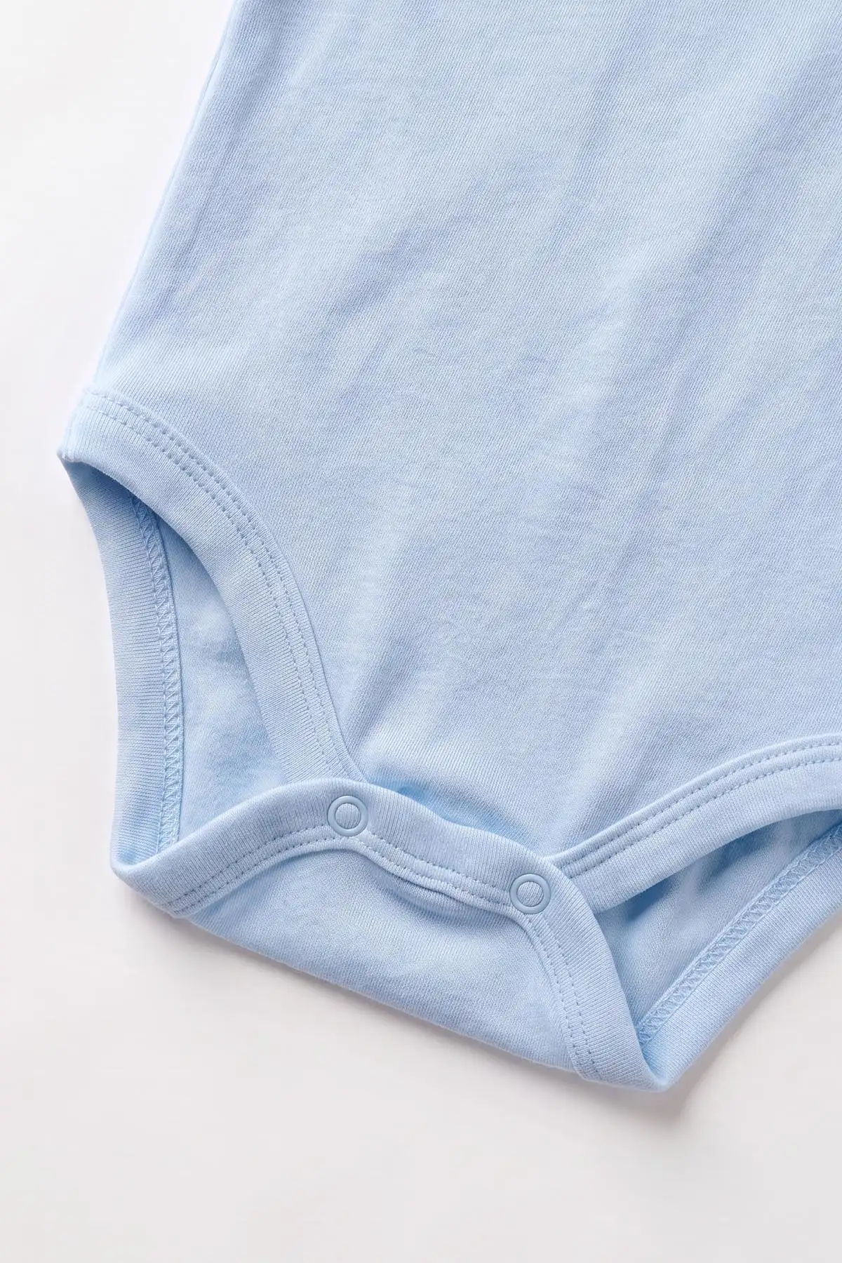 Bebe Mavisi (0-9 Ay ) Düz Kısa Kol Bebek & Çocuk Çıtçıtlı Badi 480416
