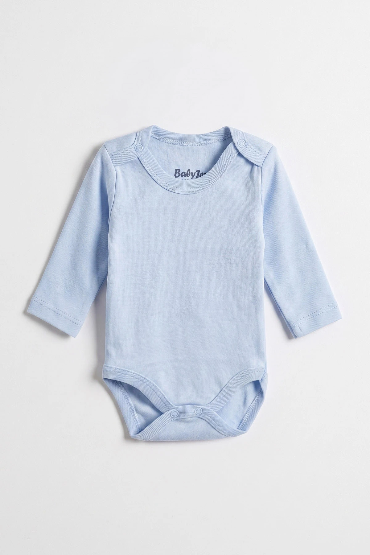 Bebe Mavisi (0-9 Ay) Düz Uzun Kol Bebek Çıtçıtlı Badi 482324